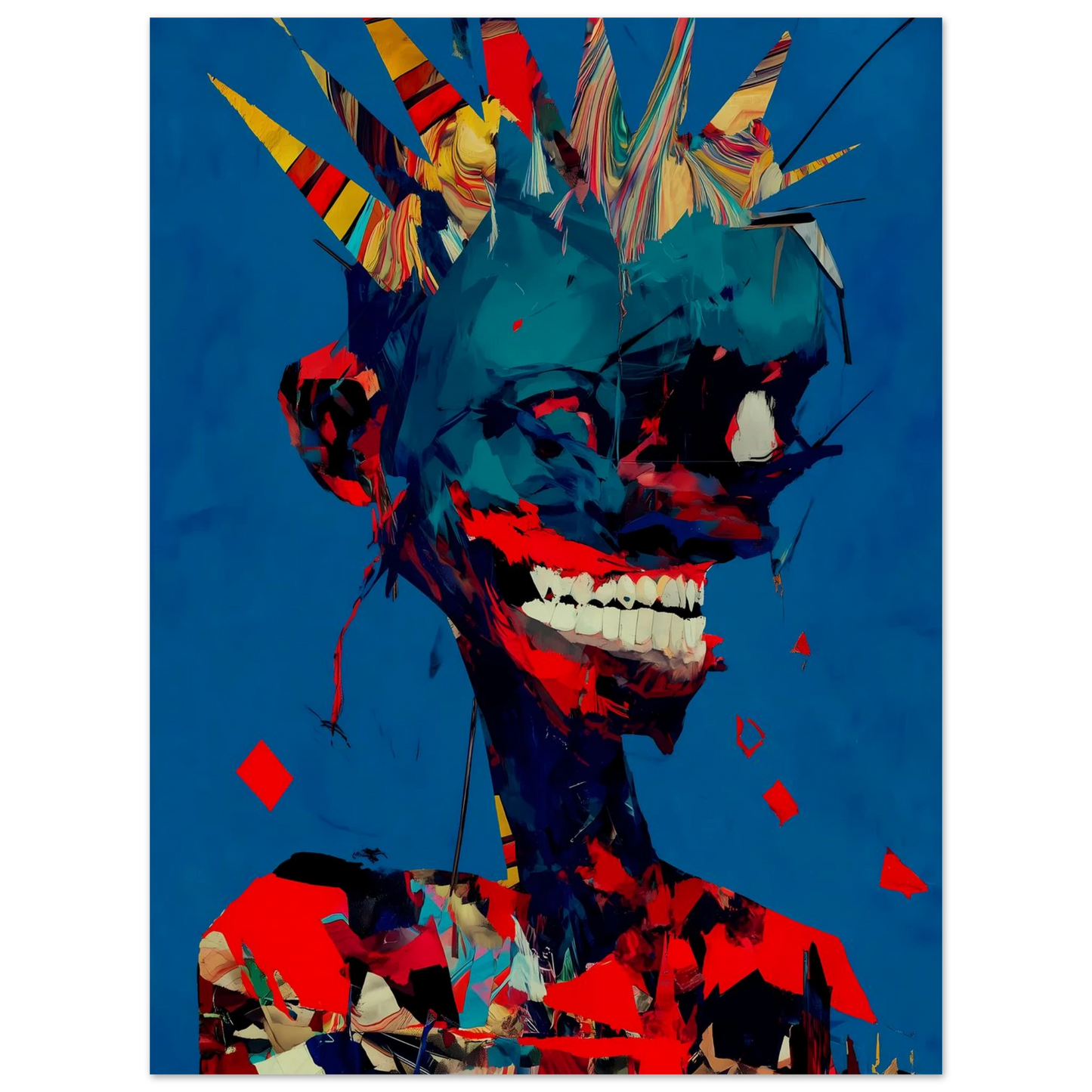 Le Rire Bleu — affiche d'art — vue 2 — art mural STNCL