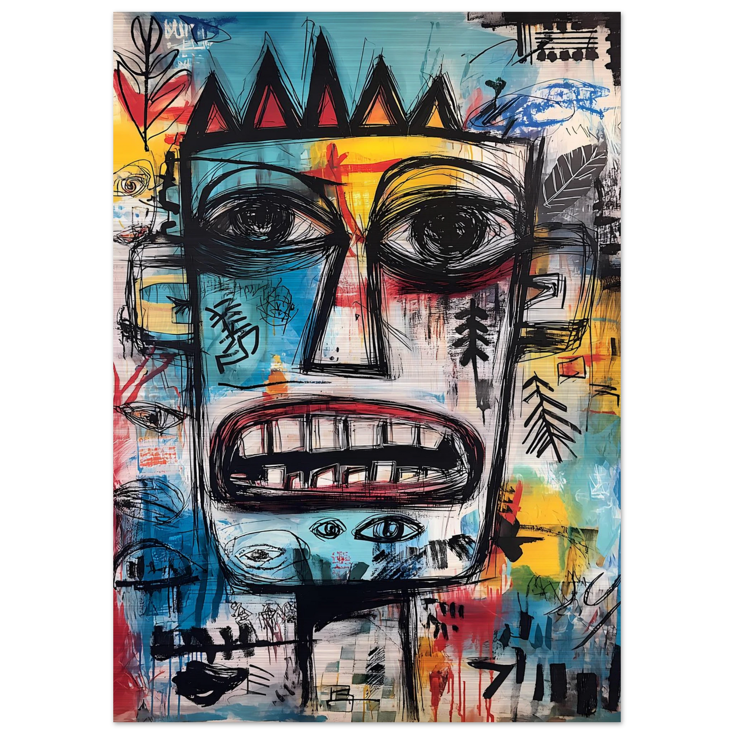 Roi Primitif — tableau aluminium — vue 4 — art mural STNCL