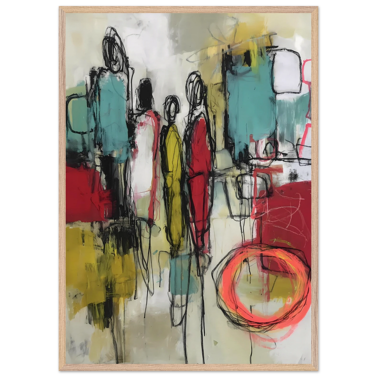 Sédiments d'un Été Brûlé — tableau encadré bois — vue 6 — art mural STNCL