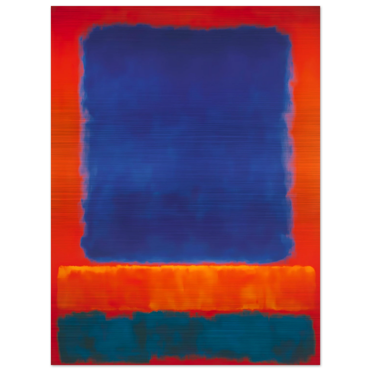 Bleu en Apesanteur — tableau aluminium — vue 5 — art mural STNCL