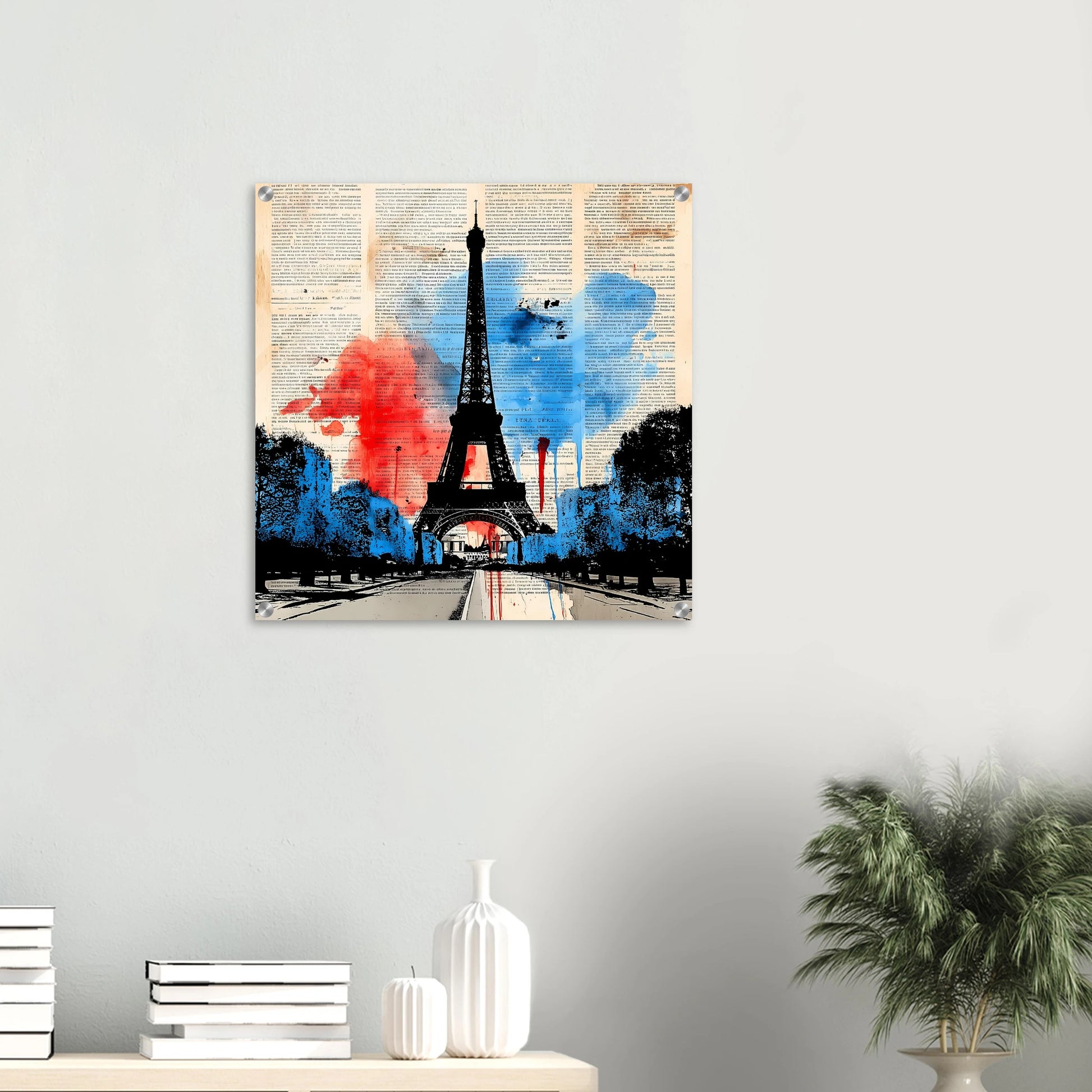 Paris Tricolore — tableau plexiglas — vue 5 — art mural STNCL