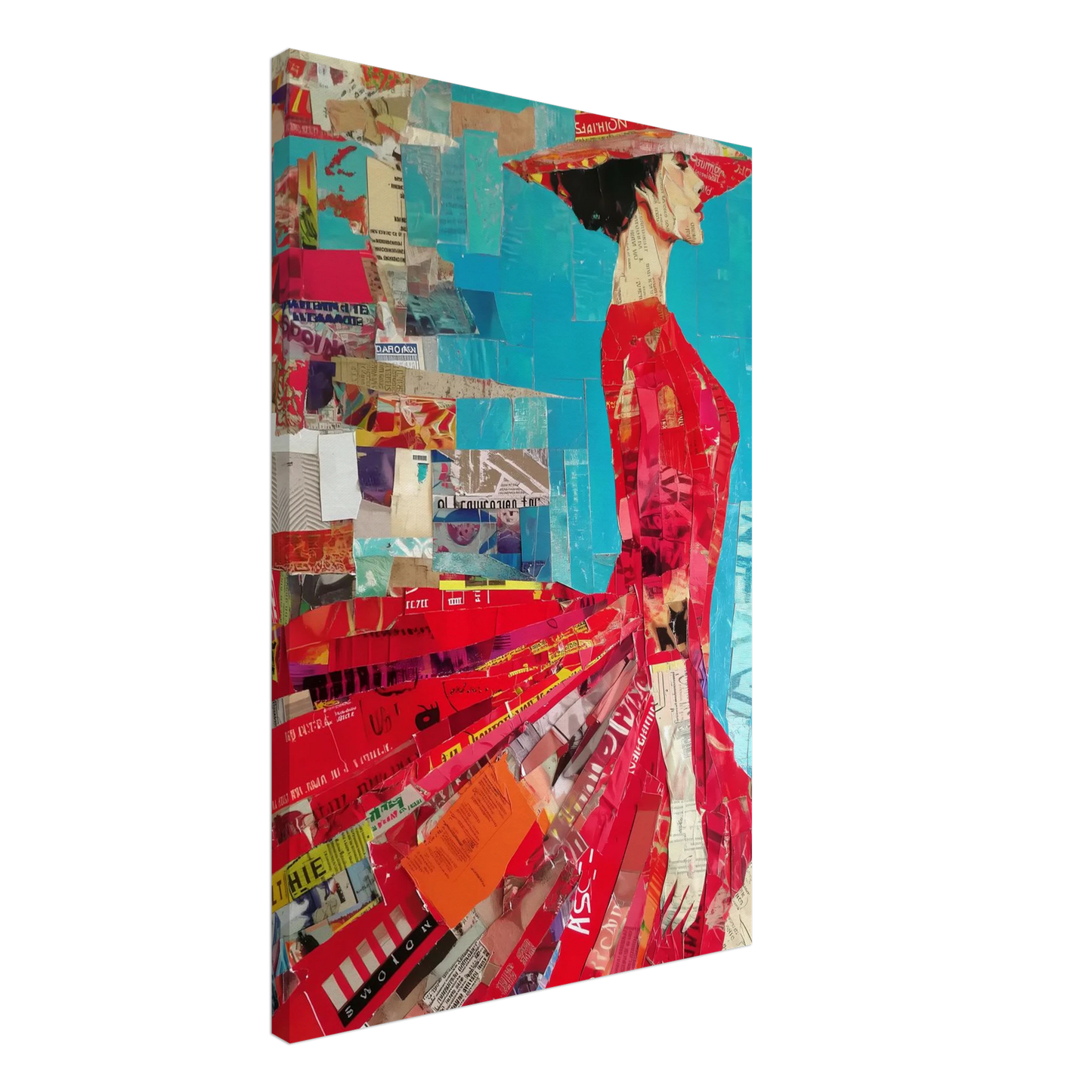 La Robe Rouge — tableau sur toile — vue 2 — art mural STNCL