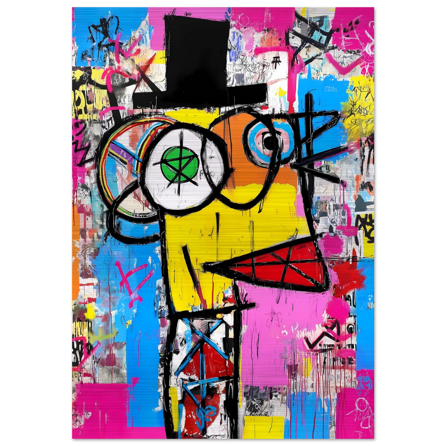 L'Homme au Chapeau Noir — tableau aluminium — art mural STNCL