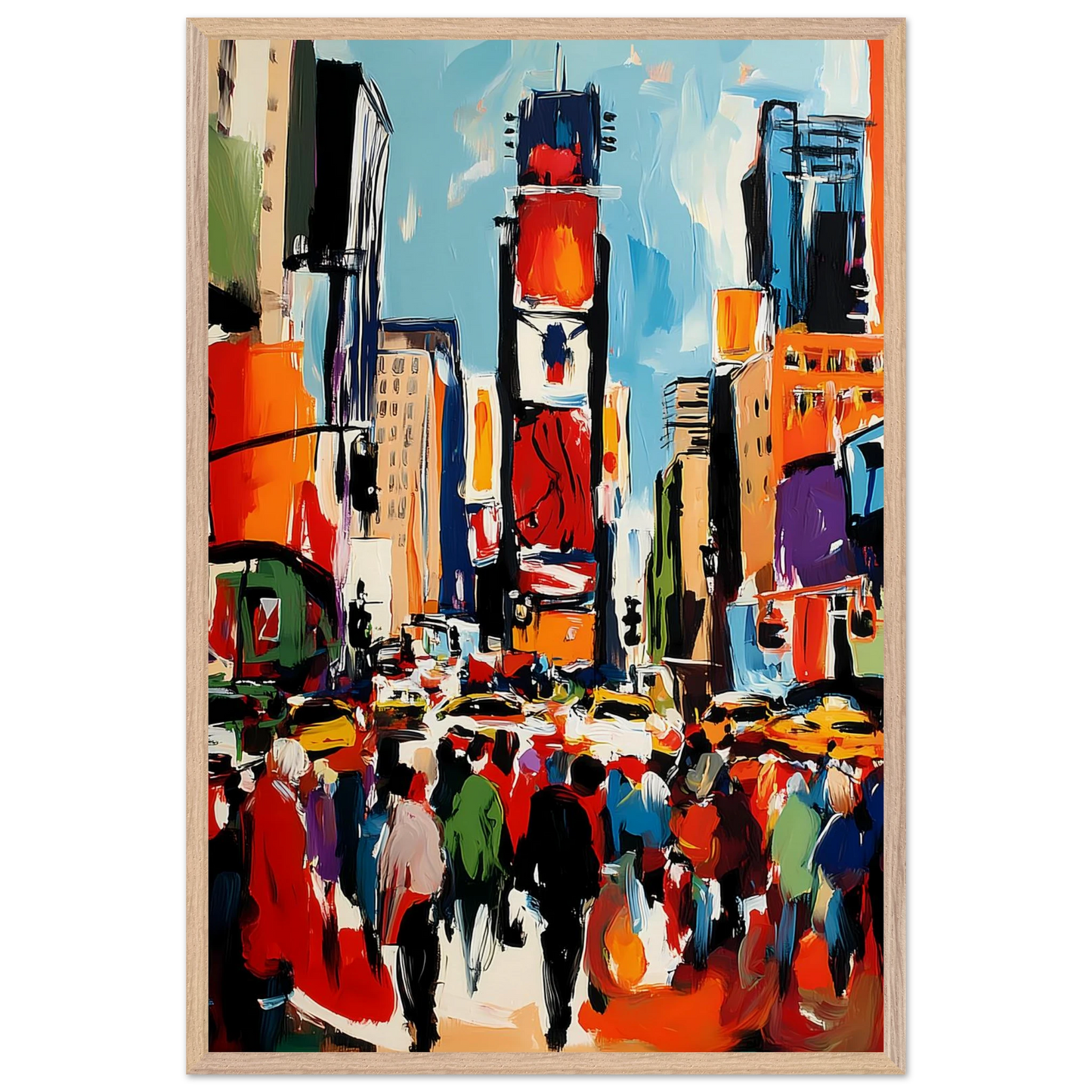 Manhattan en Mouvement — tableau encadre bois — vue 14 — art mural STNCL