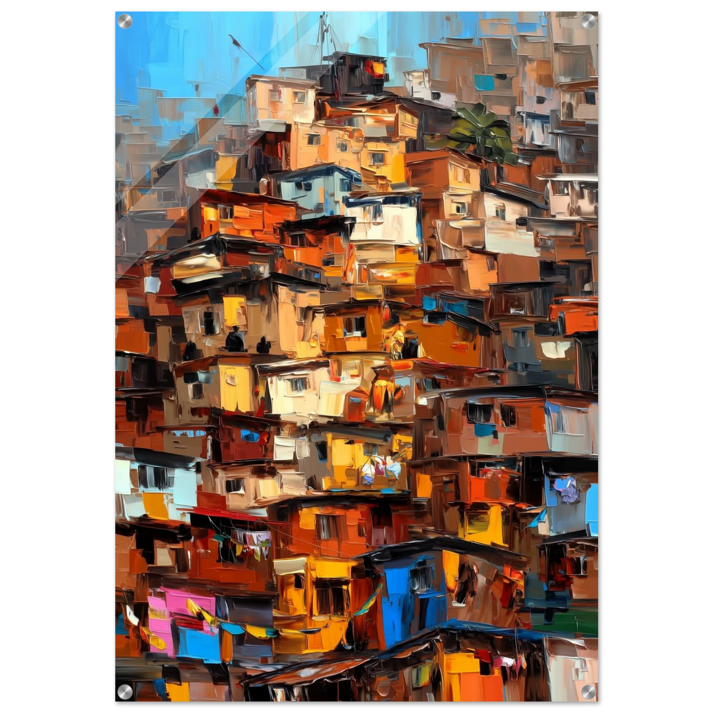 Favela aux Mille Fenêtres — tableau plexiglas — art mural STNCL