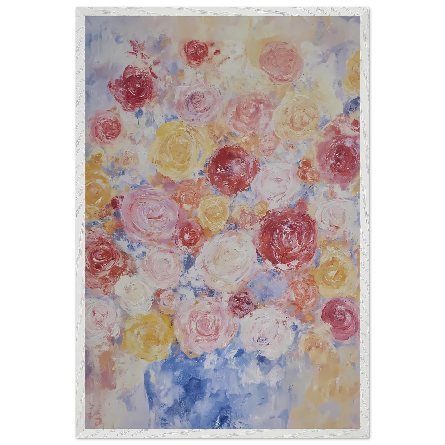Brassée de Roses — tableau encadré bois — vue 7 — art mural STNCL