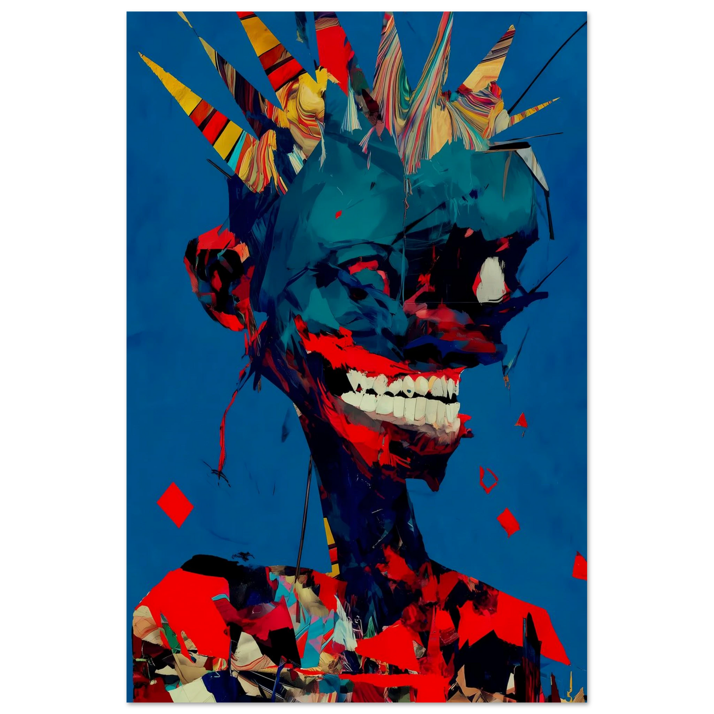Le Rire Bleu — affiche d'art — vue 4 — art mural STNCL