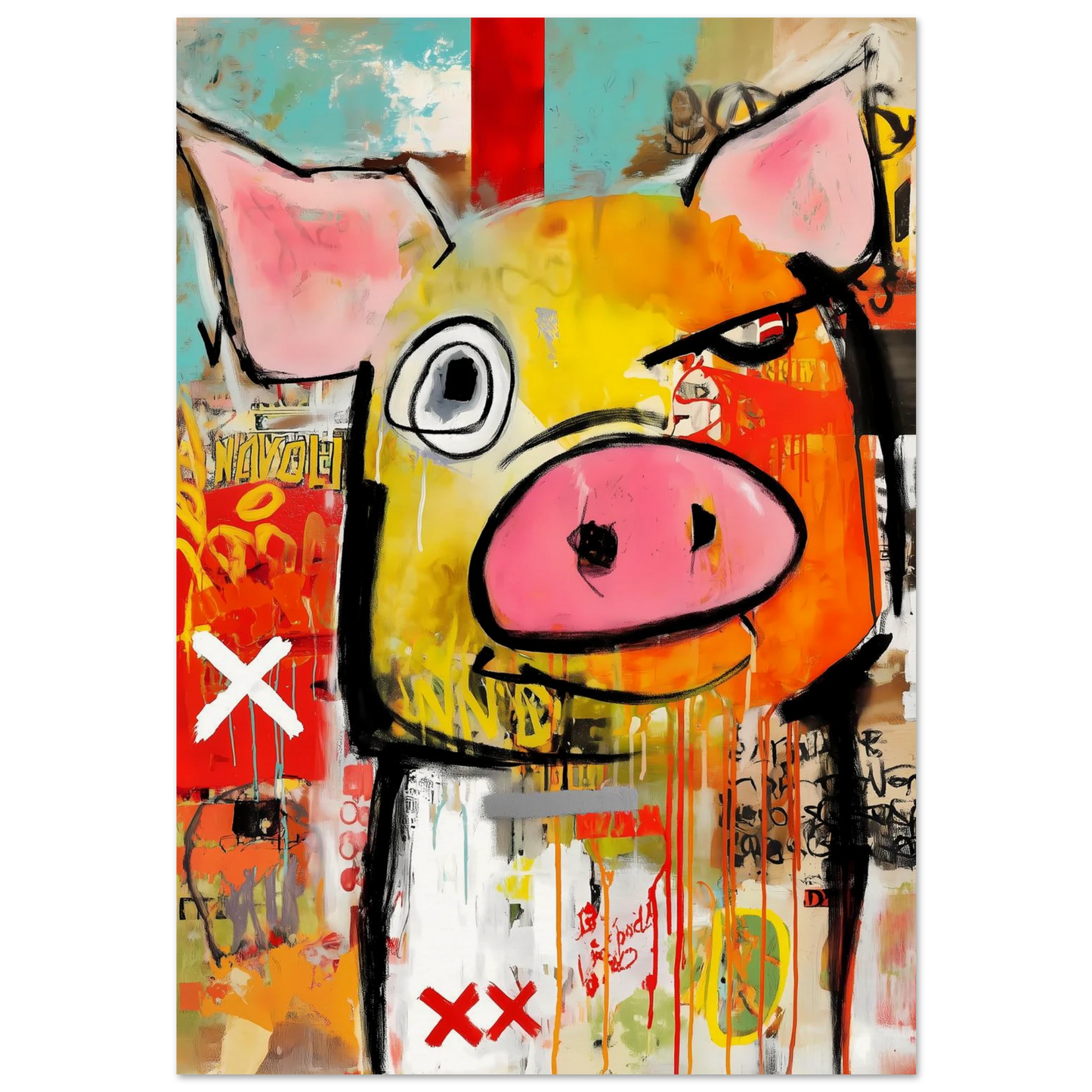 Le Cochon Bougon — affiche d'art — art mural STNCL