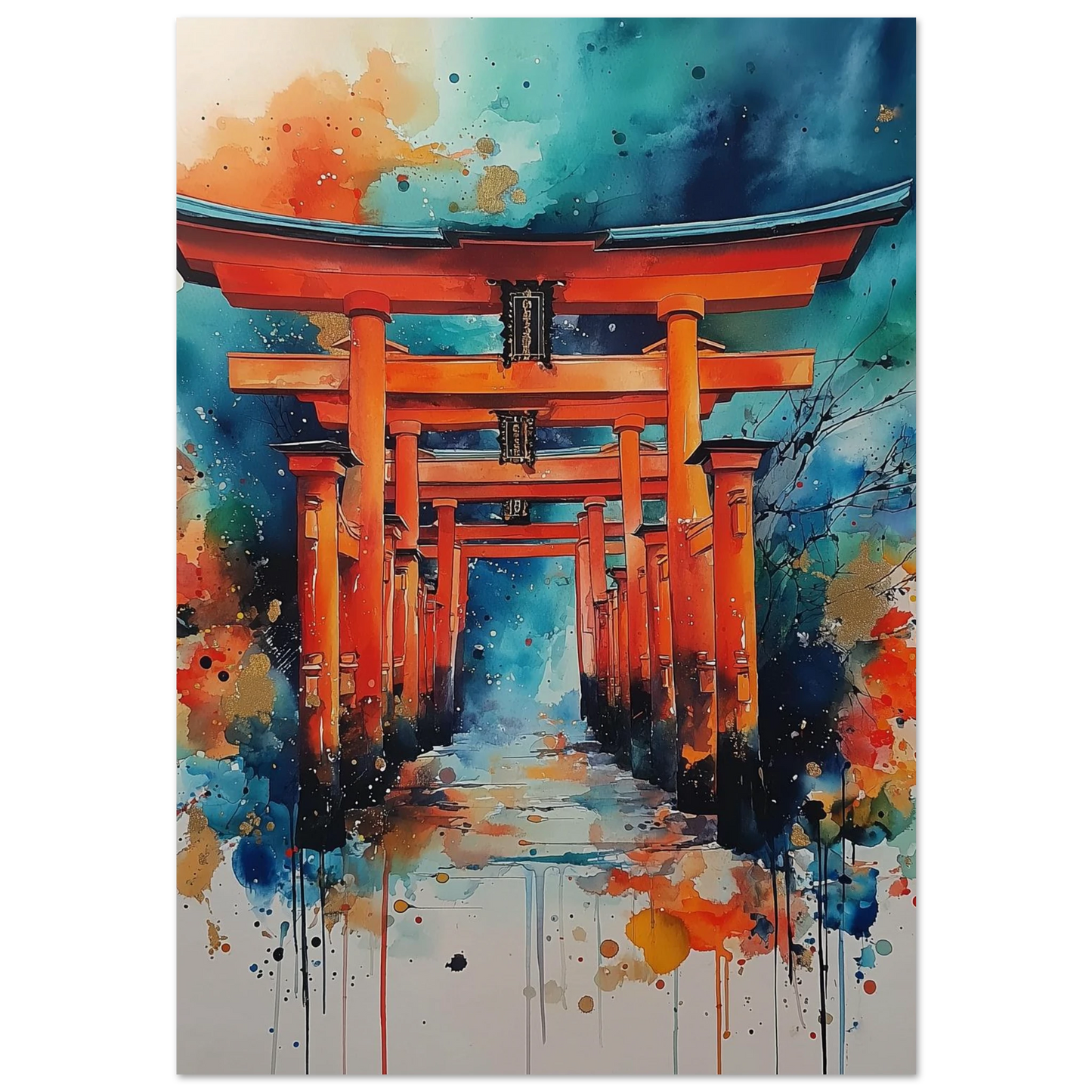 Portiques Sacrés de Kyoto — affiche d'art — art mural STNCL