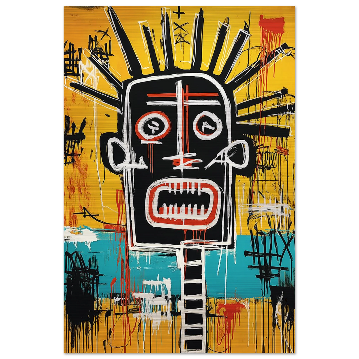 Tête Solaire — tableau aluminium — vue 3 — art mural STNCL