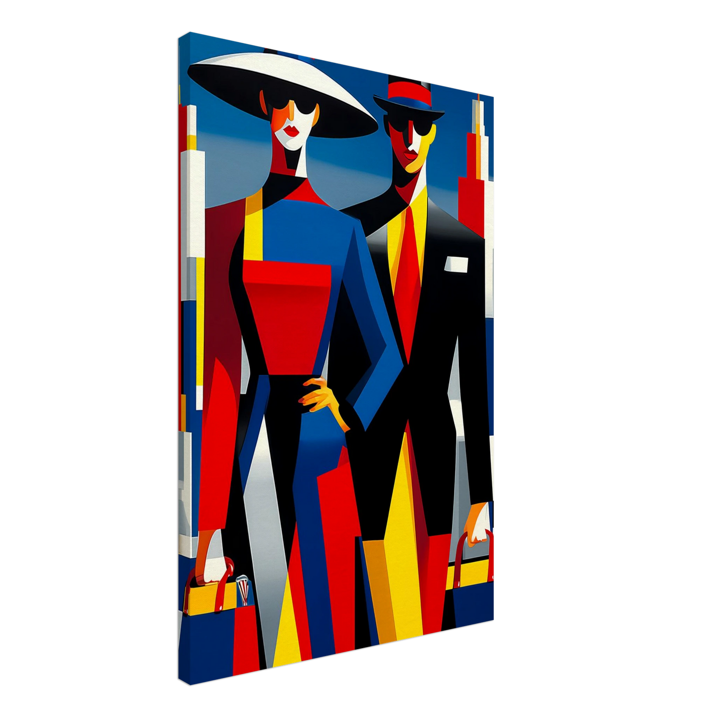 Le Couple en Ville — tableau sur toile — vue 2 — art mural STNCL