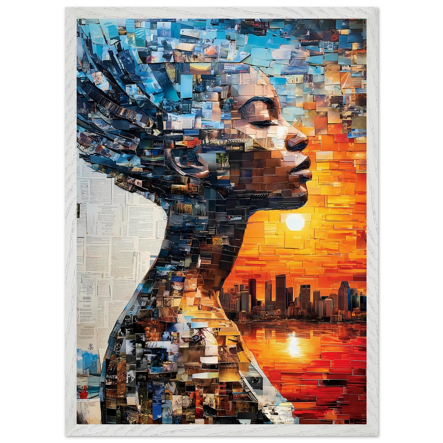 Horizon de Papier — tableau encadré bois — vue 11 — art mural STNCL