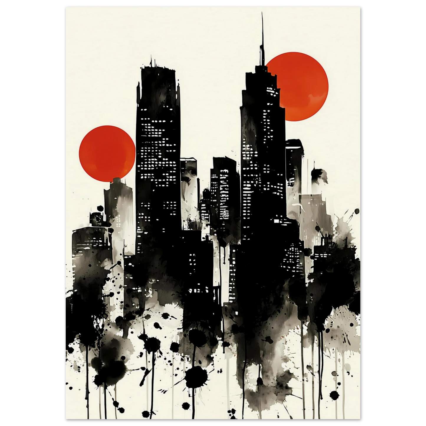 Ville d'Encre — affiche d'art — vue 5 — art mural STNCL