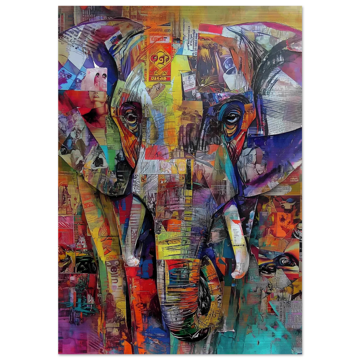 Éléphant de Papier — tableau aluminium — art mural STNCL