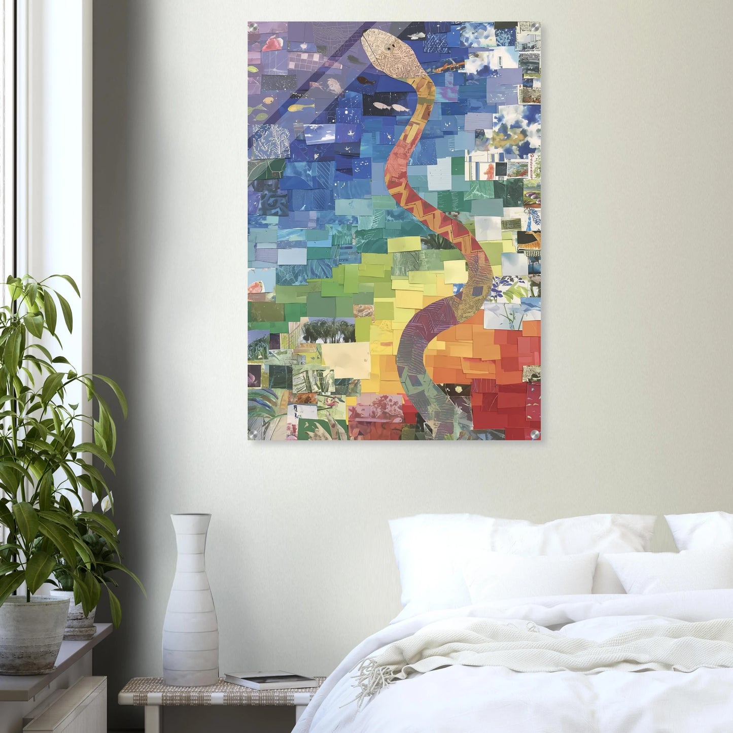 Serpent des Saisons — tableau plexiglas — vue 7 — art mural STNCL