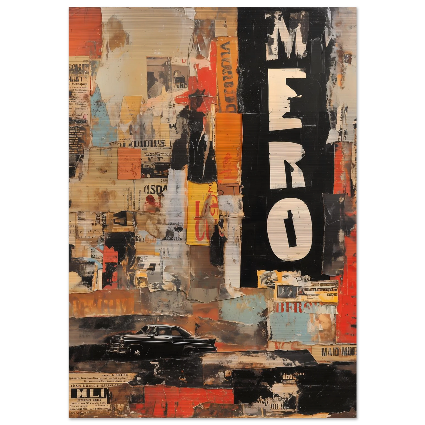 Affiches Lacérées — tableau aluminium — art mural STNCL