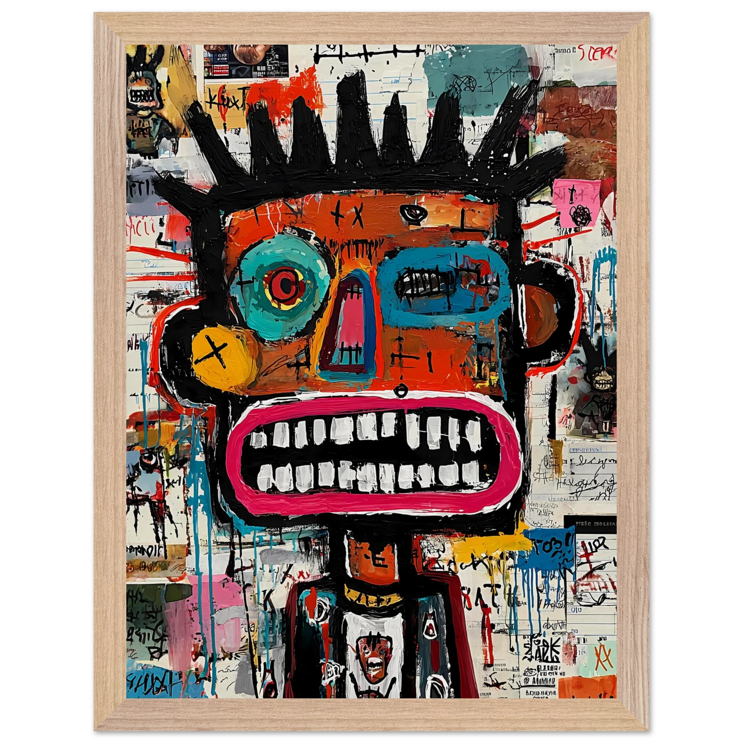 Roi de Papier — tableau encadre bois — vue 12 — art mural STNCL