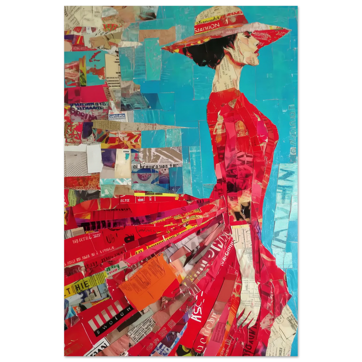 La Robe Rouge — affiche d'art — vue 4 — art mural STNCL