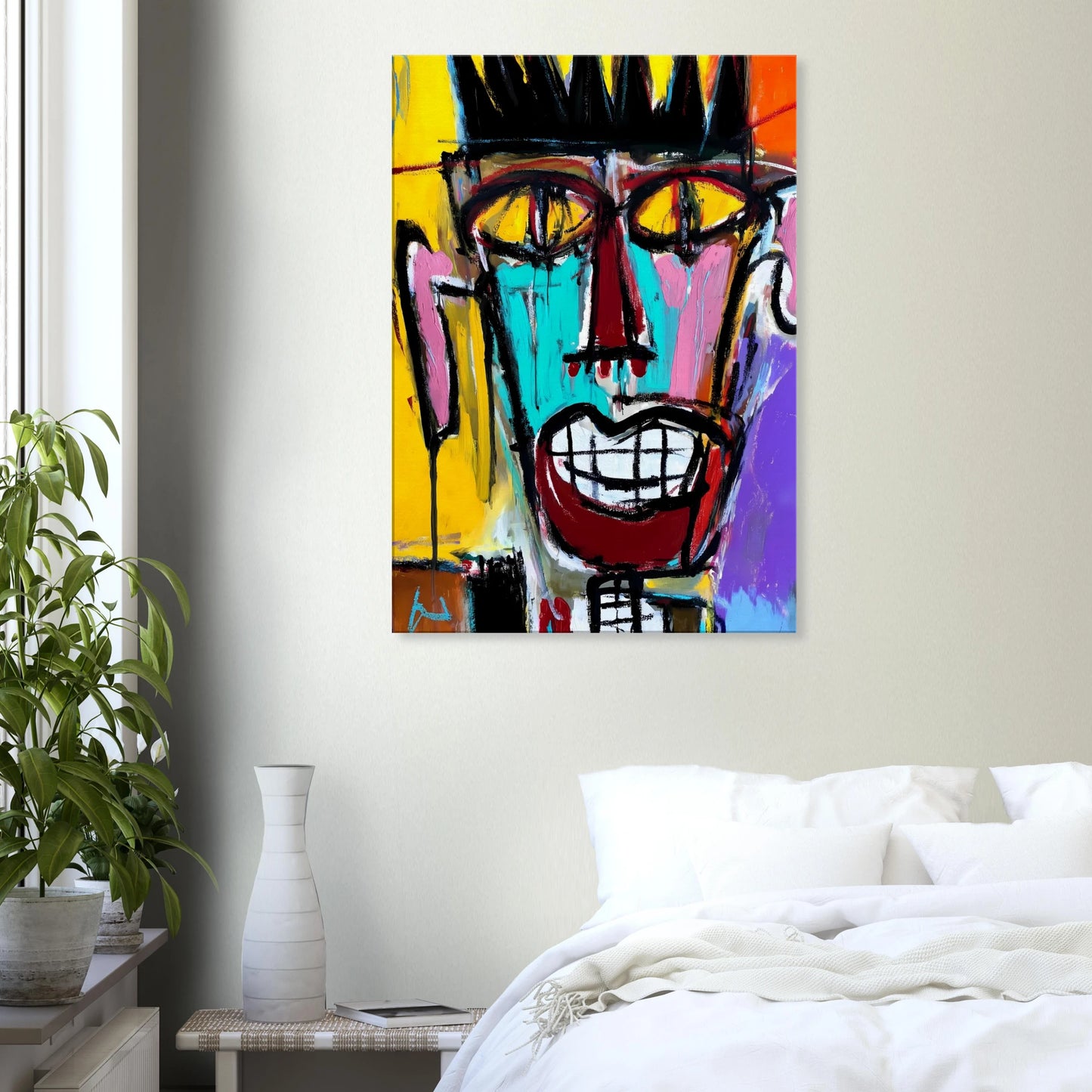 Sourire Carnassier — tableau sur toile — vue 7 — art mural STNCL