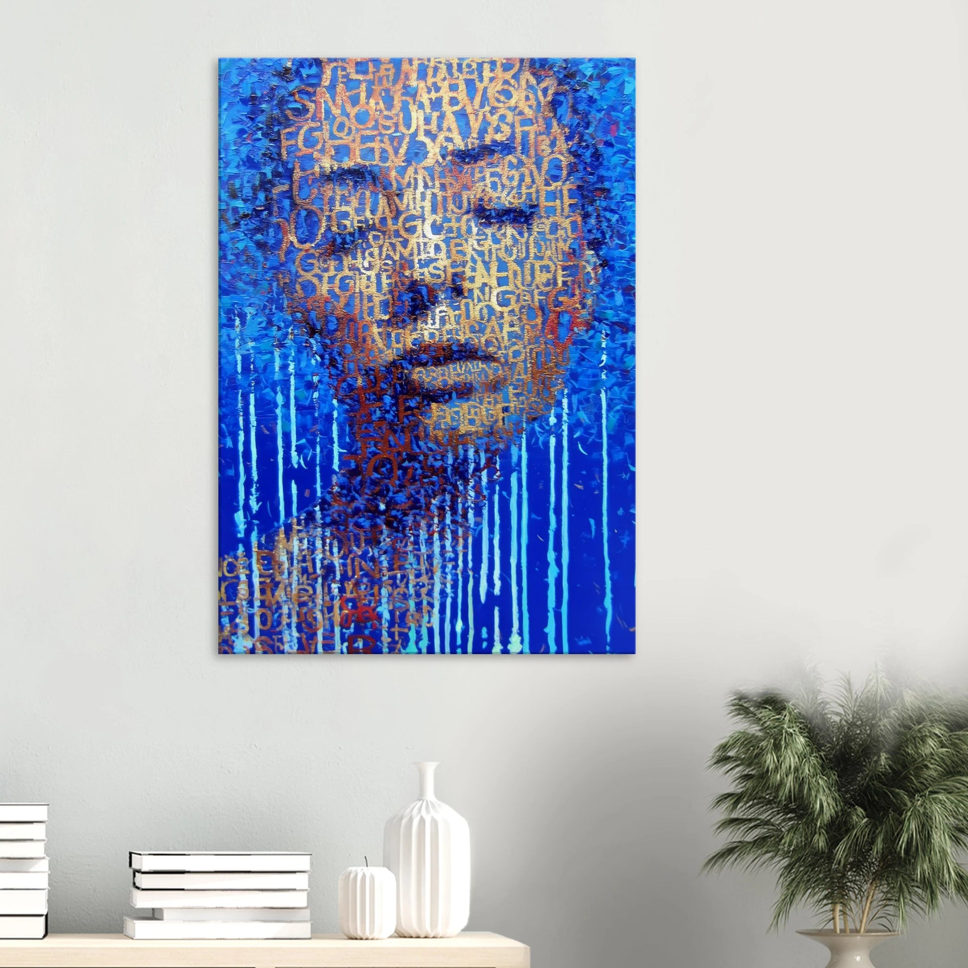 Visage de Lettres — tableau sur toile — vue 6 — art mural STNCL