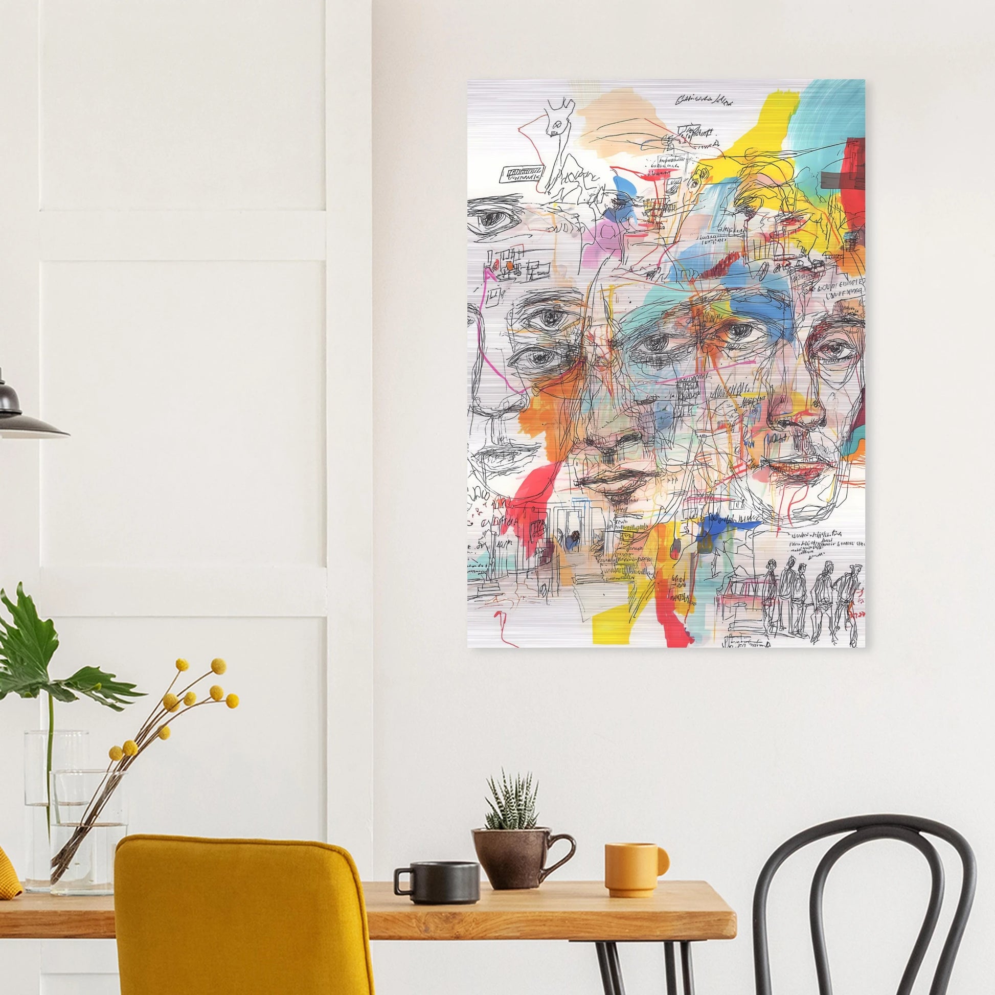 Carnet de Visages — tableau aluminium — vue 8 — art mural STNCL