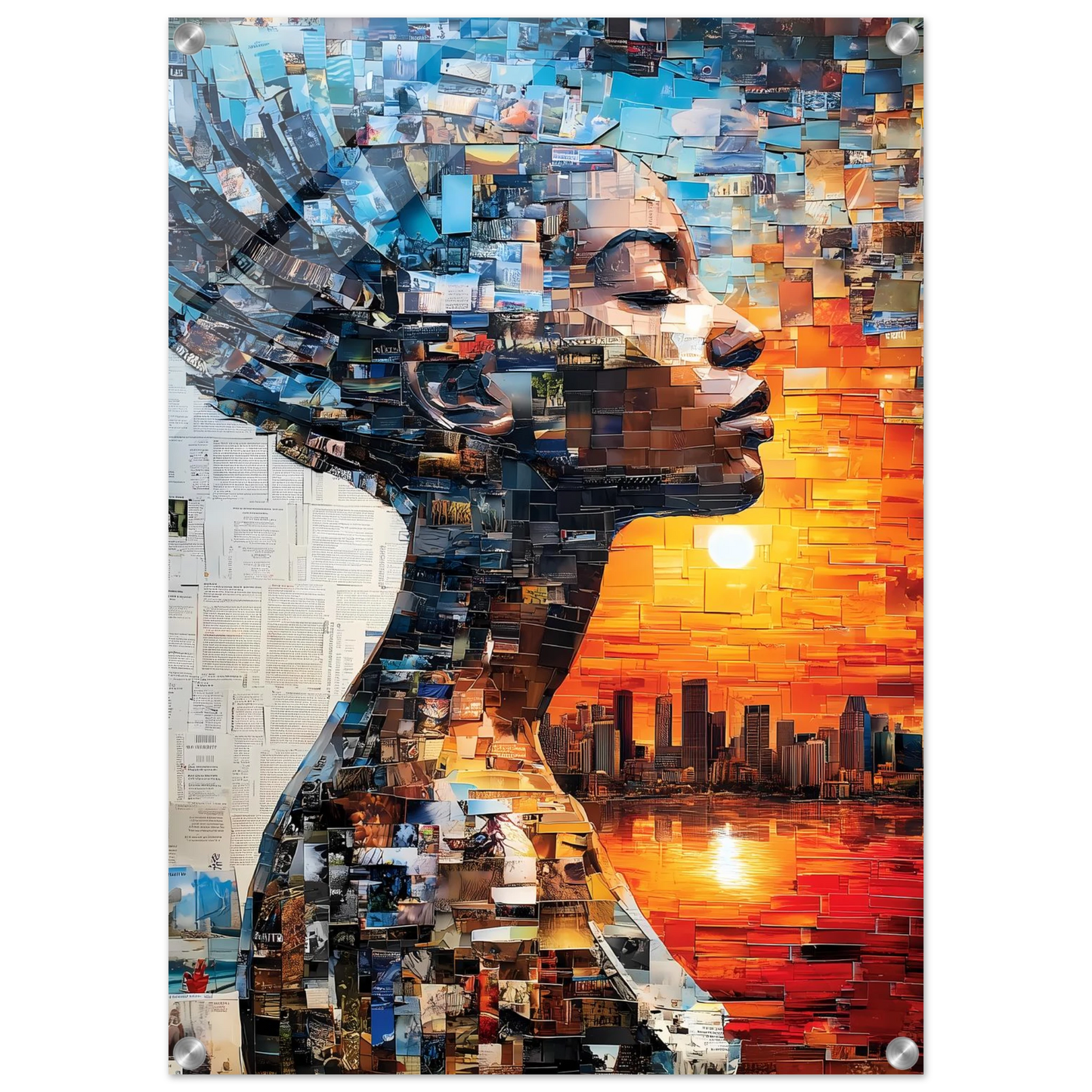Horizon de Papier — tableau plexiglas — vue 2 — art mural STNCL