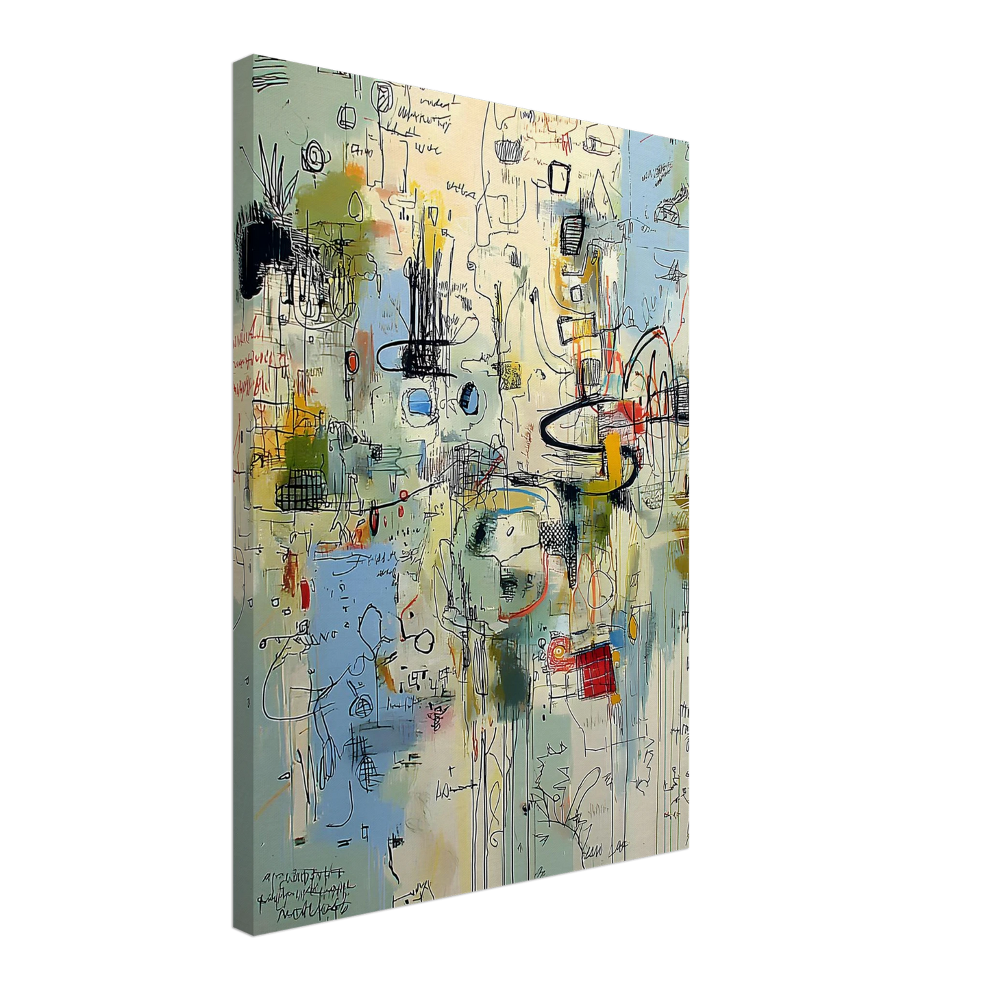Écriture du Vent — tableau sur toile — vue 3 — art mural STNCL