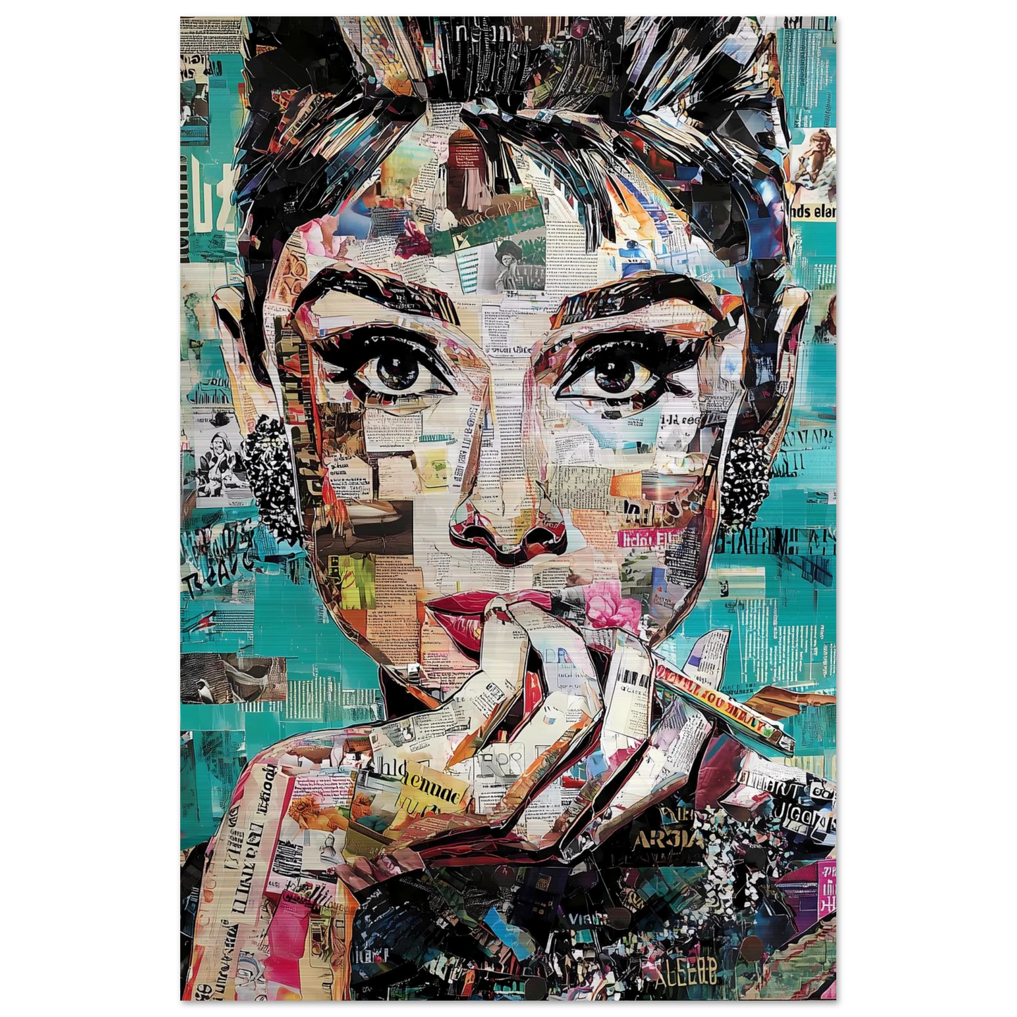 Regard de Papier — tableau aluminium — vue 3 — art mural STNCL