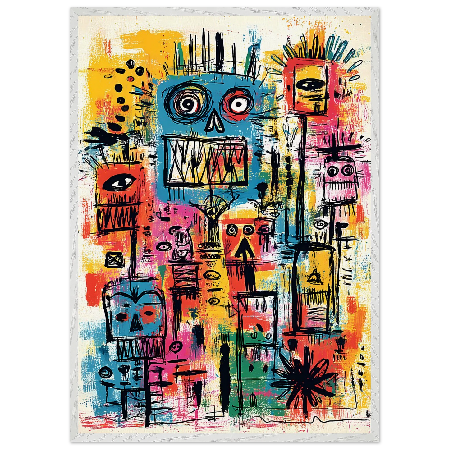 Totem des Esprits — tableau encadre bois — vue 5 — art mural STNCL