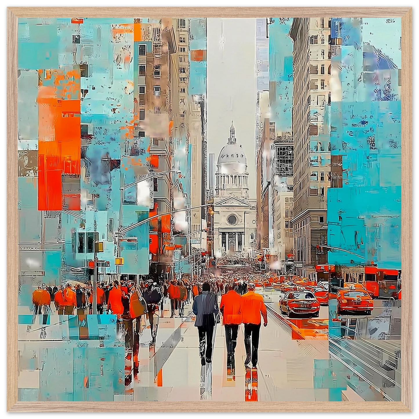 Avenue Cathédrale — tableau encadré bois — vue 10 — art mural STNCL