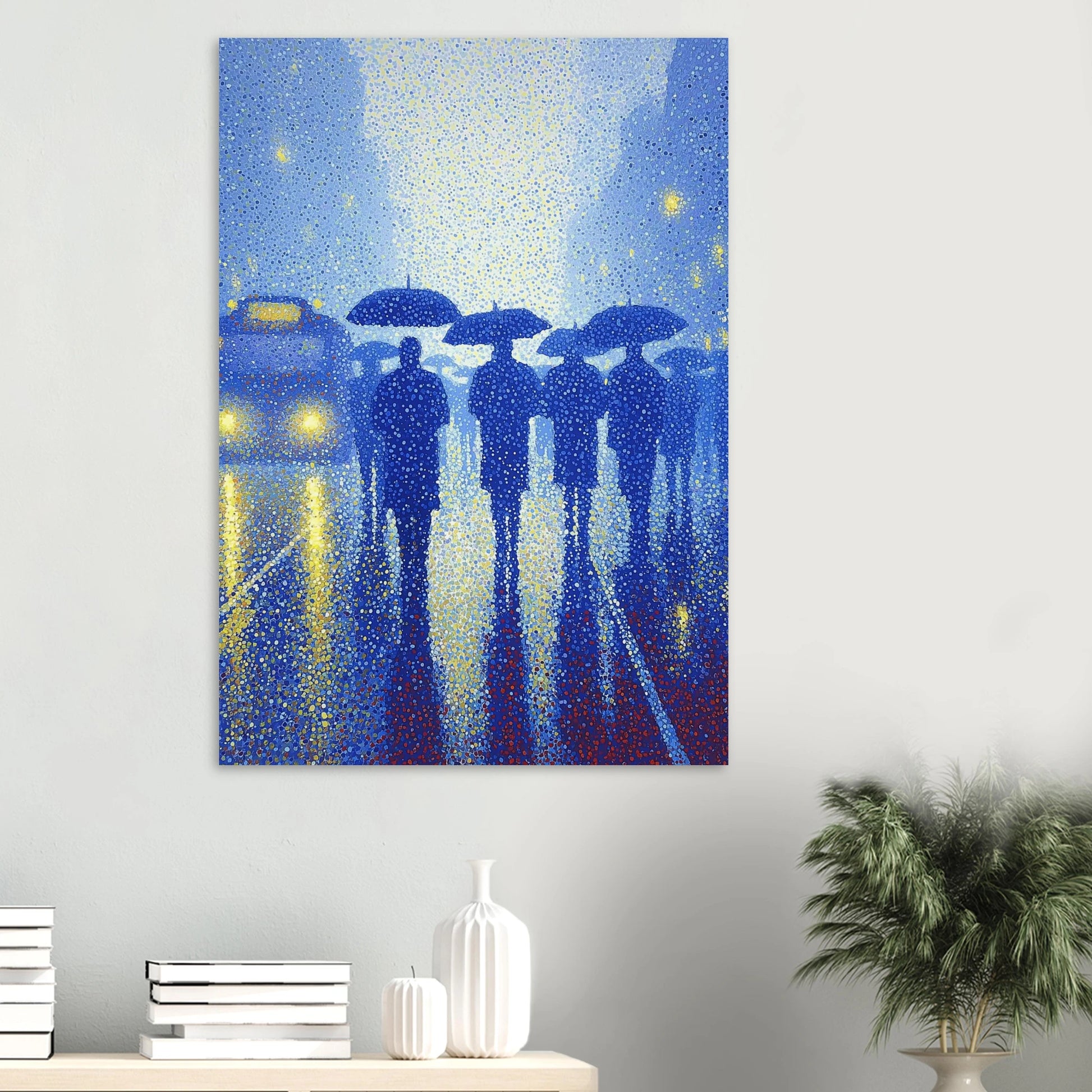 Pluie de Néon Bleu — affiche d'art — vue 6 — art mural STNCL