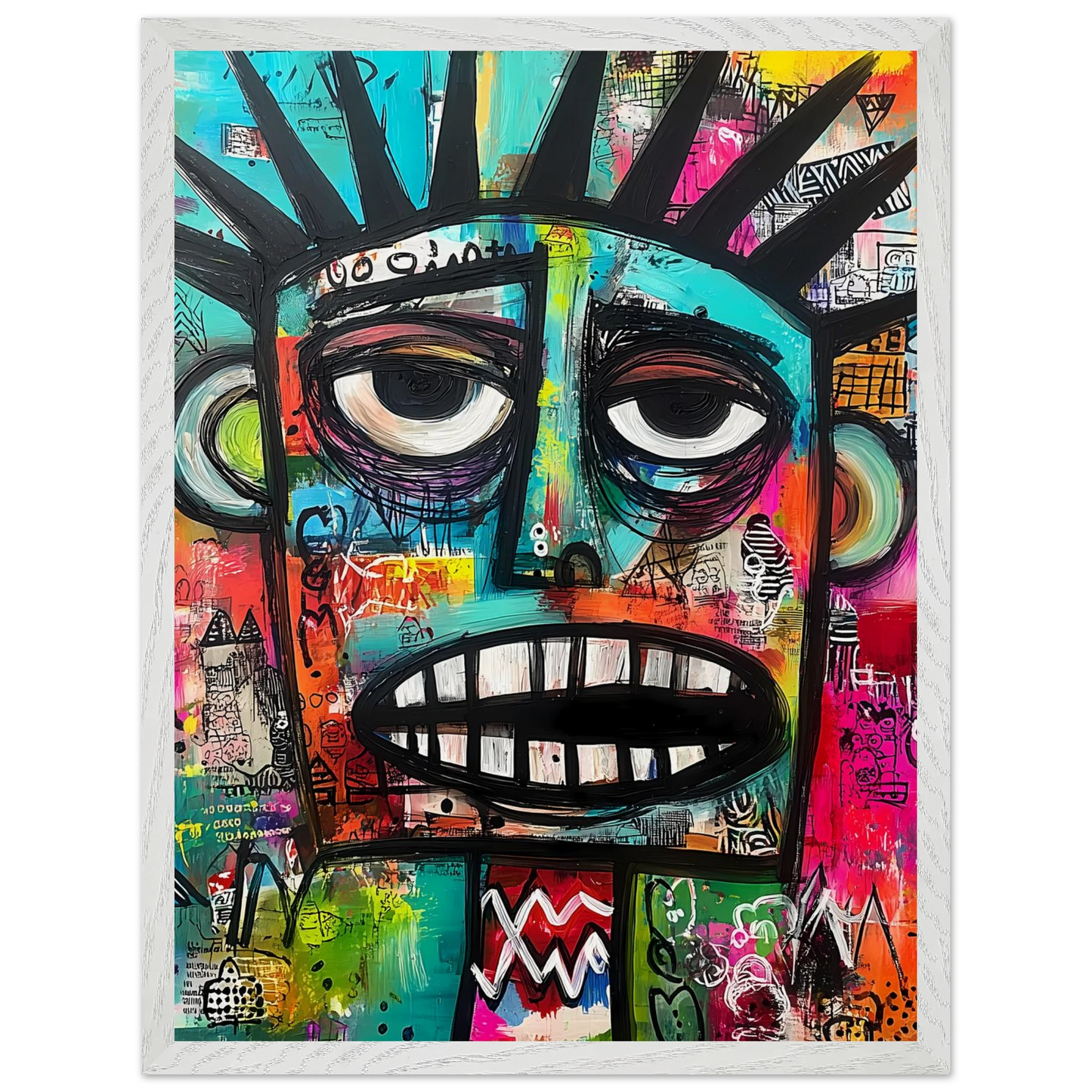 Le Cri Muet — tableau encadré bois — vue 8 — art mural STNCL