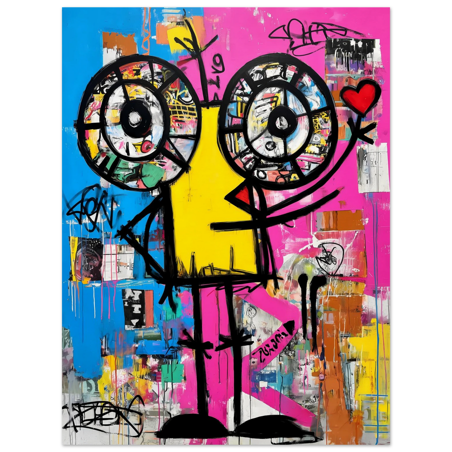 Petit Monstre au Cœur — affiche d'art — vue 3 — art mural STNCL