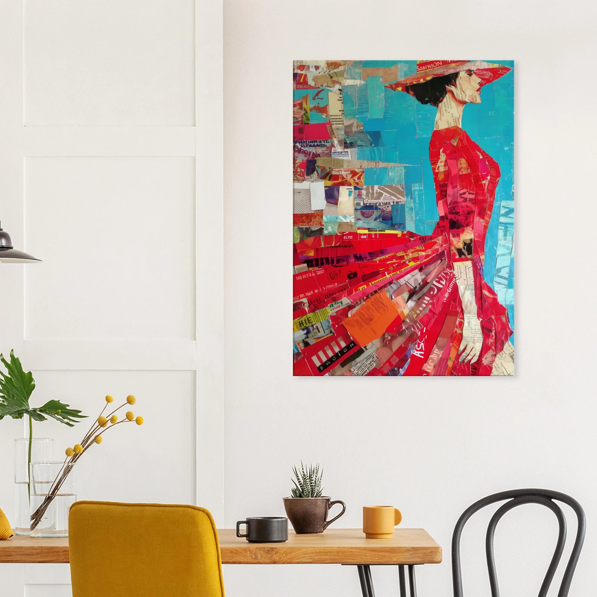 La Robe Rouge — tableau sur toile — vue 8 — art mural STNCL
