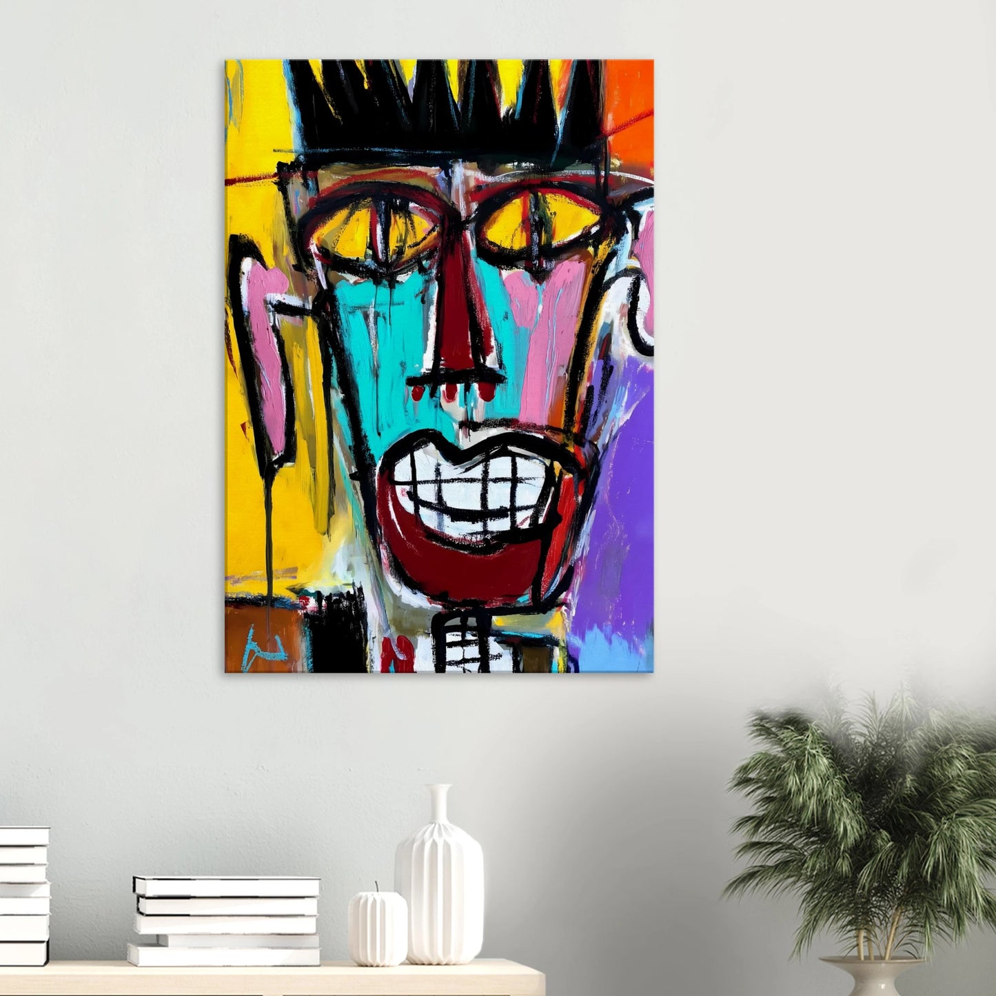 Sourire Carnassier — tableau sur toile — vue 6 — art mural STNCL