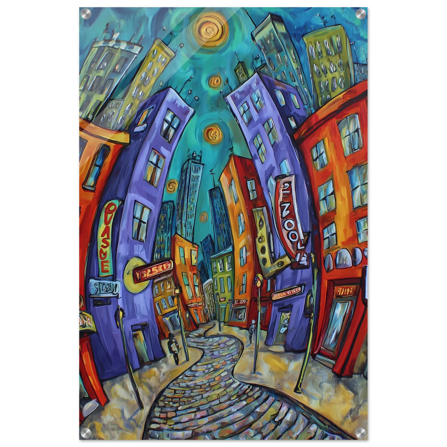 Ville Tourbillon — tableau plexiglas — vue 5 — art mural STNCL