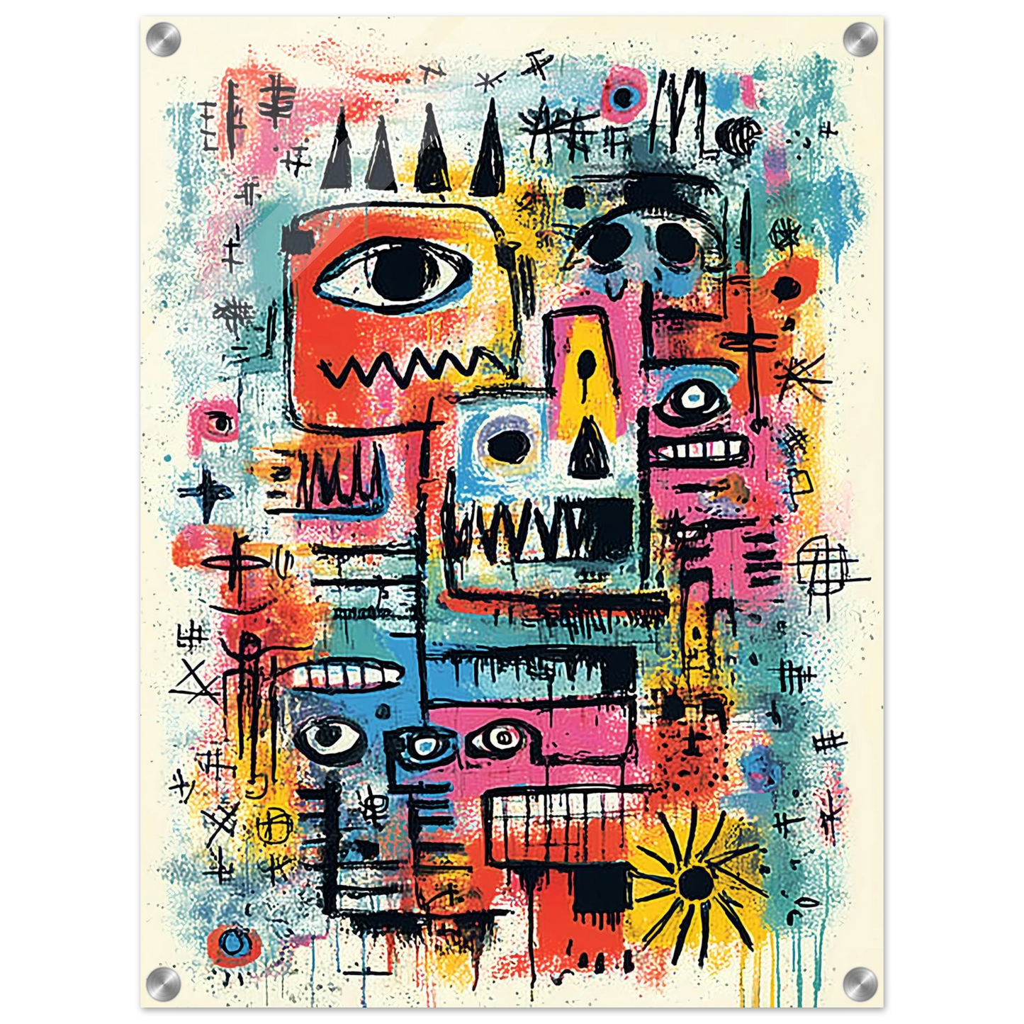 Tribu Primitive — tableau plexiglas — vue 4 — art mural STNCL