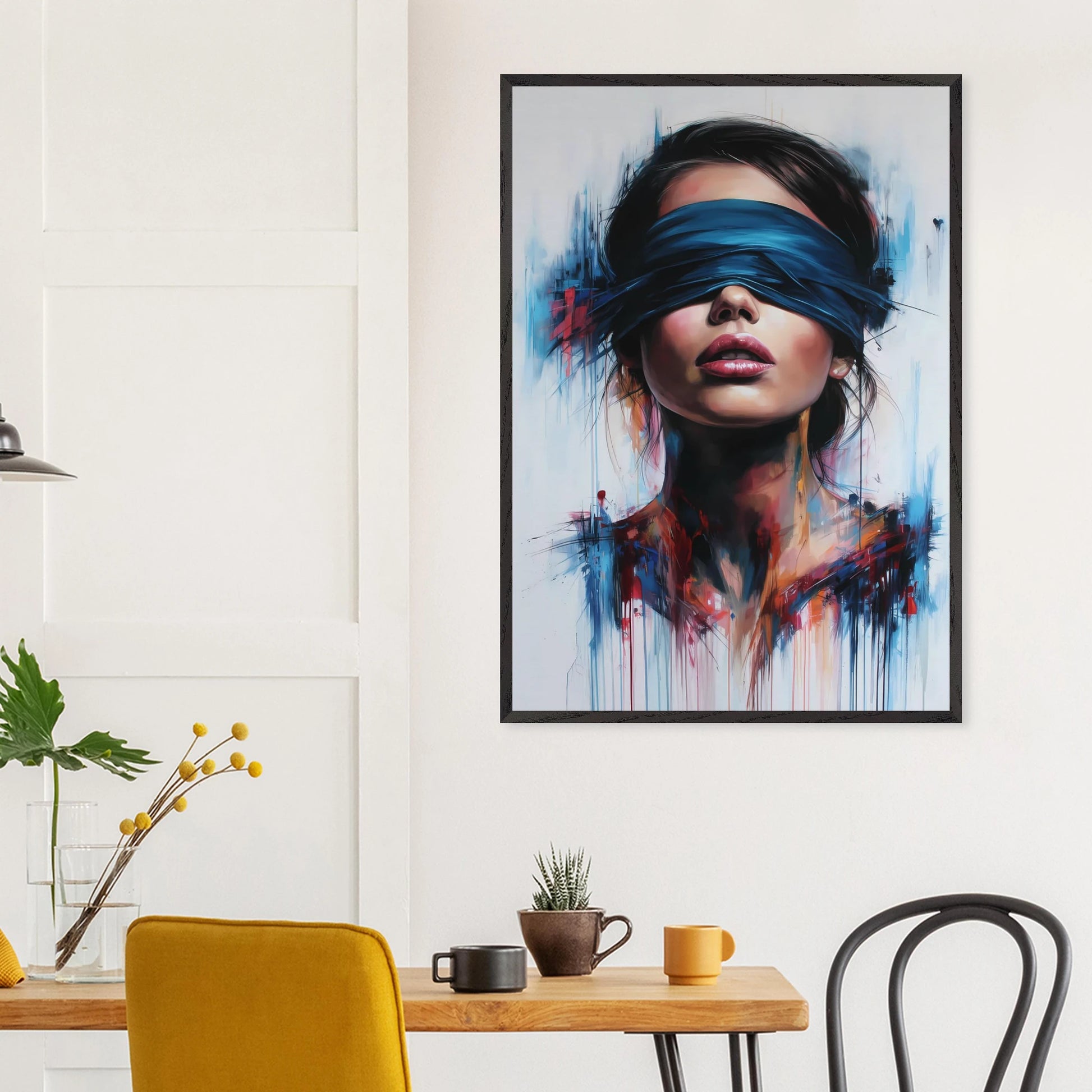 Sous le Bandeau — tableau encadré bois — vue 18 — art mural STNCL