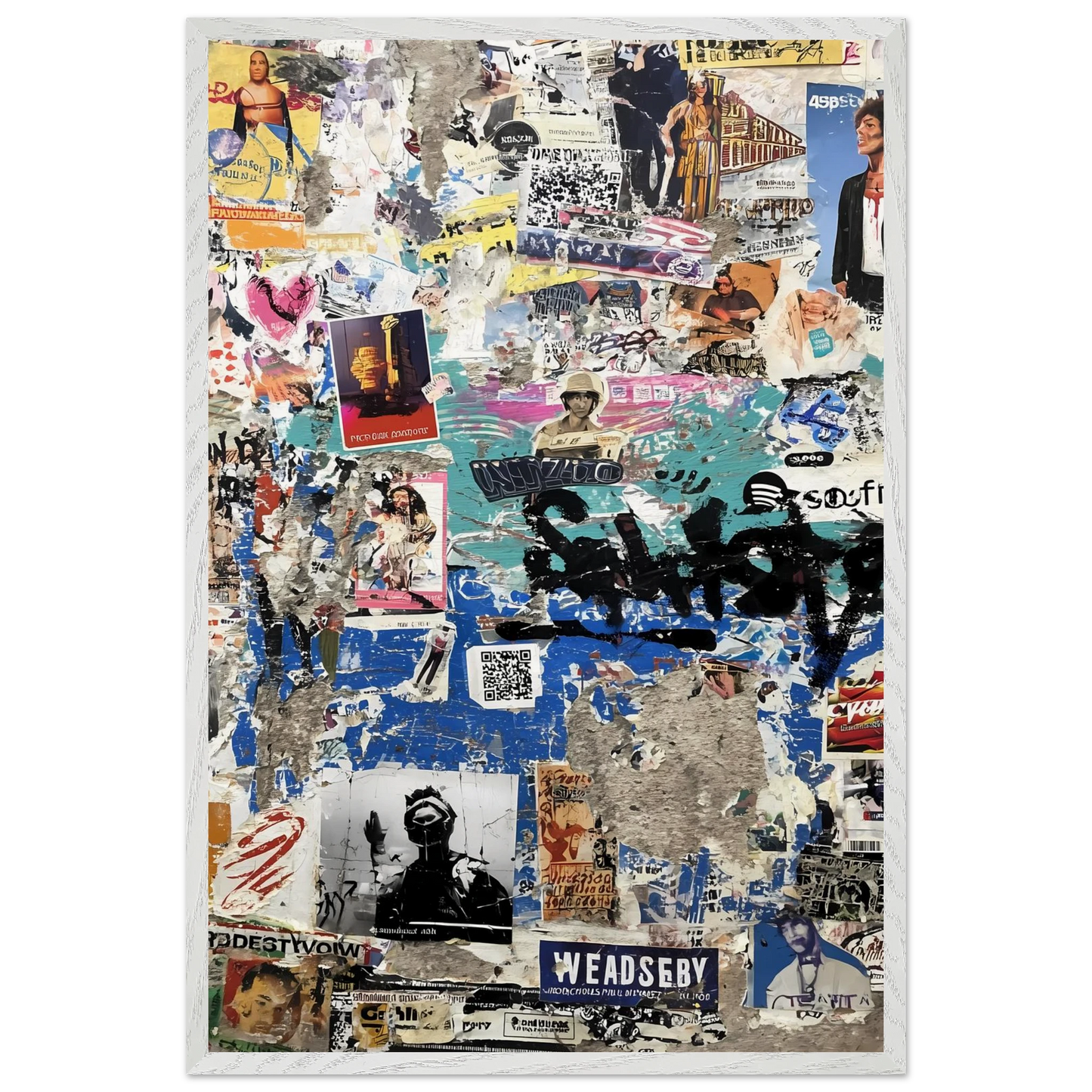 Le Mur Affiché — tableau encadré bois — vue 7 — art mural STNCL