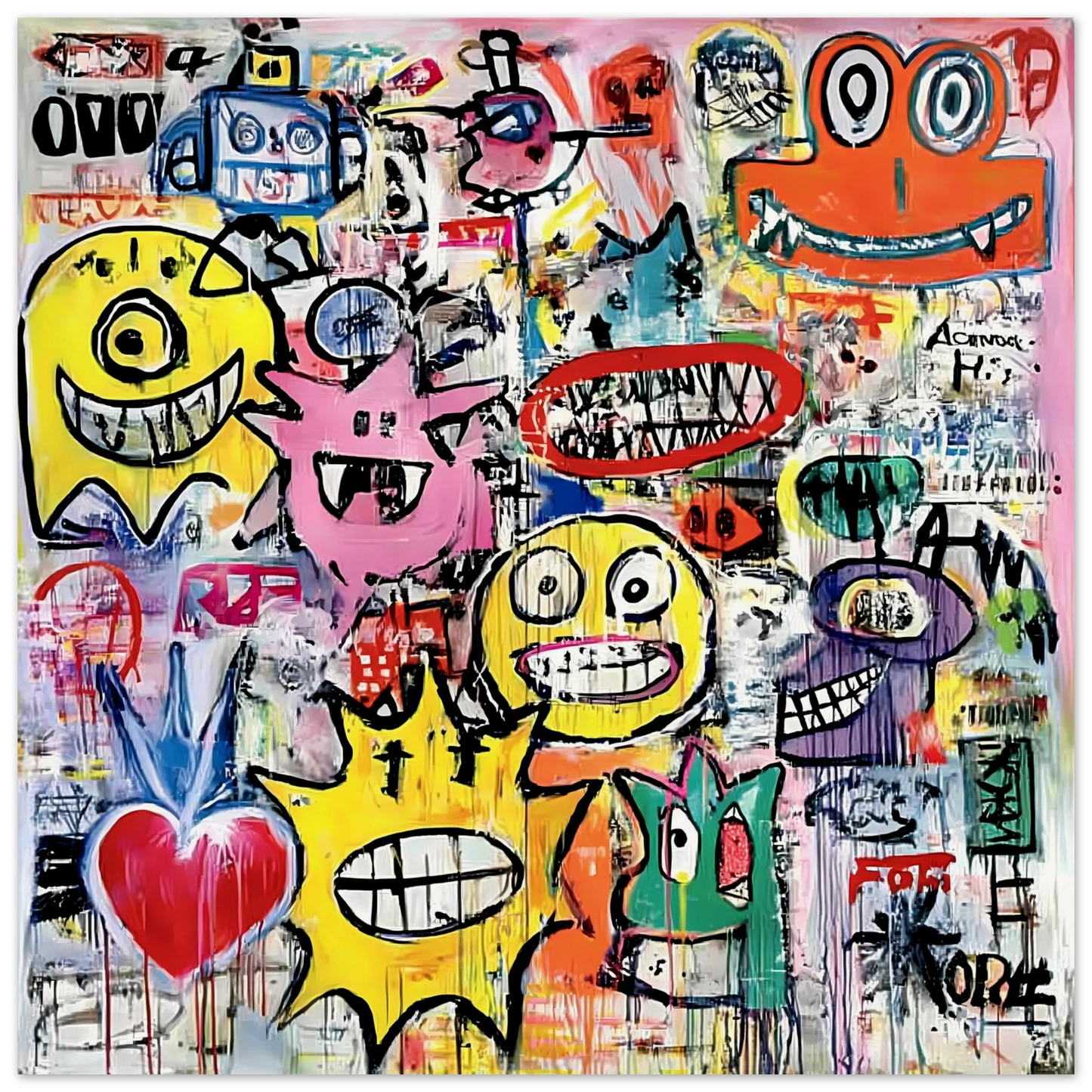Le Mur aux Monstres — affiche d'art — art mural STNCL