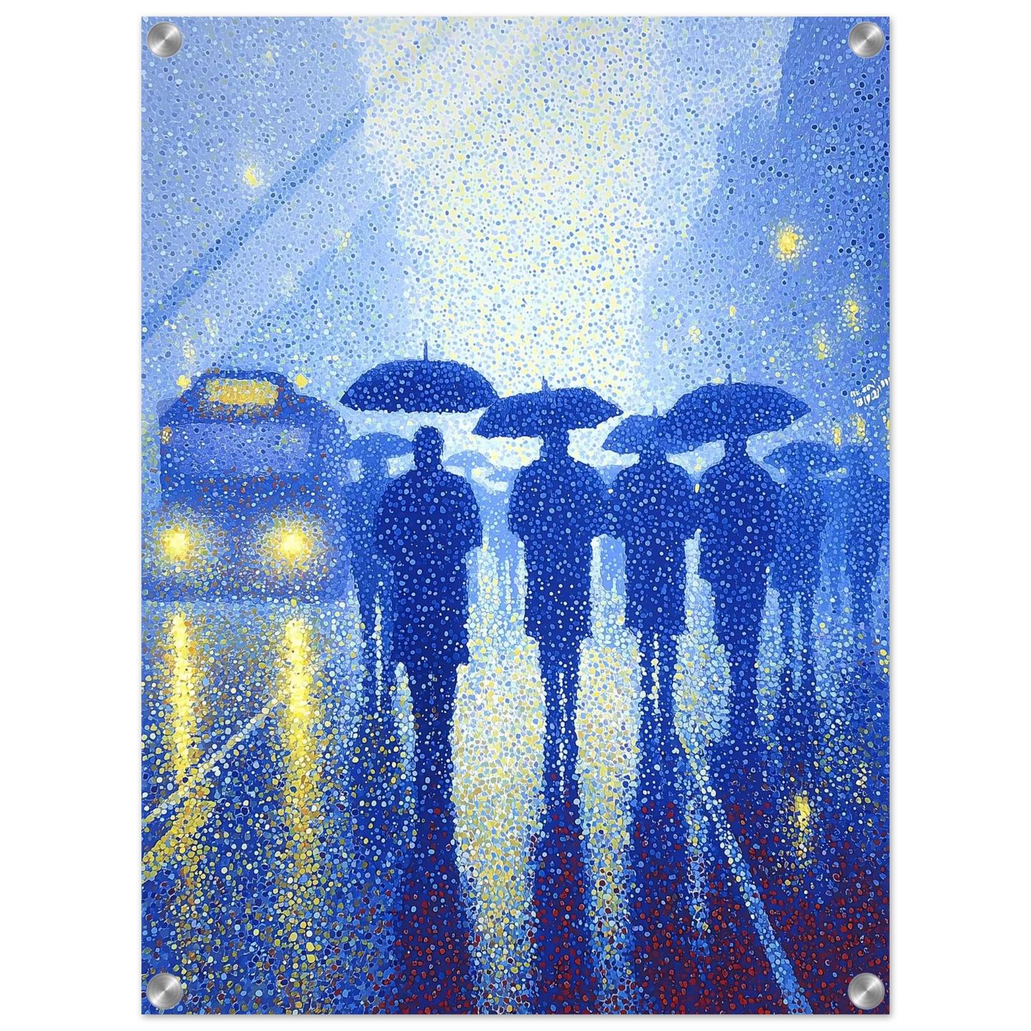 Pluie en Pointillés — tableau plexiglas — vue 4 — art mural STNCL
