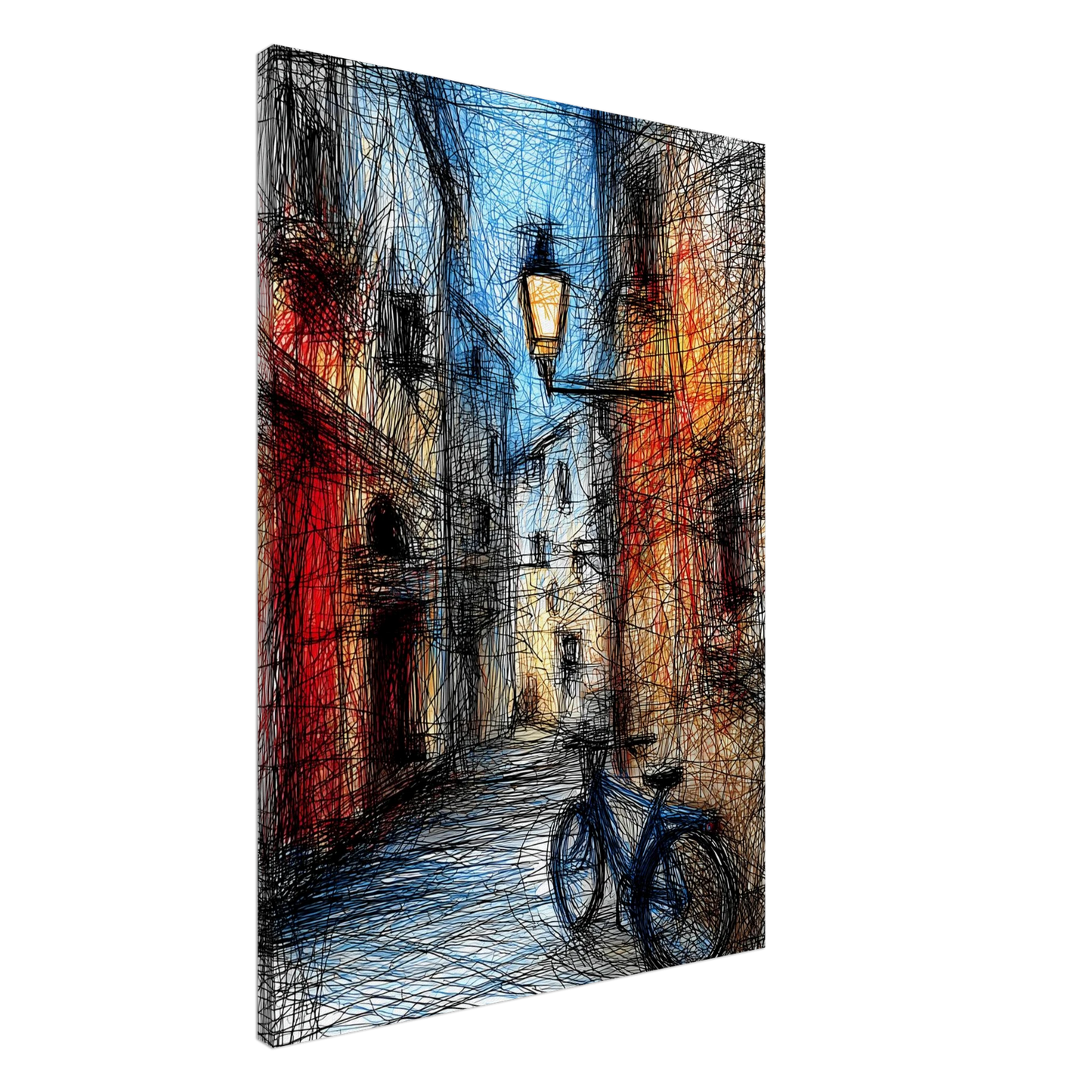 Ruelle à la Lanterne — tableau sur toile — art mural STNCL