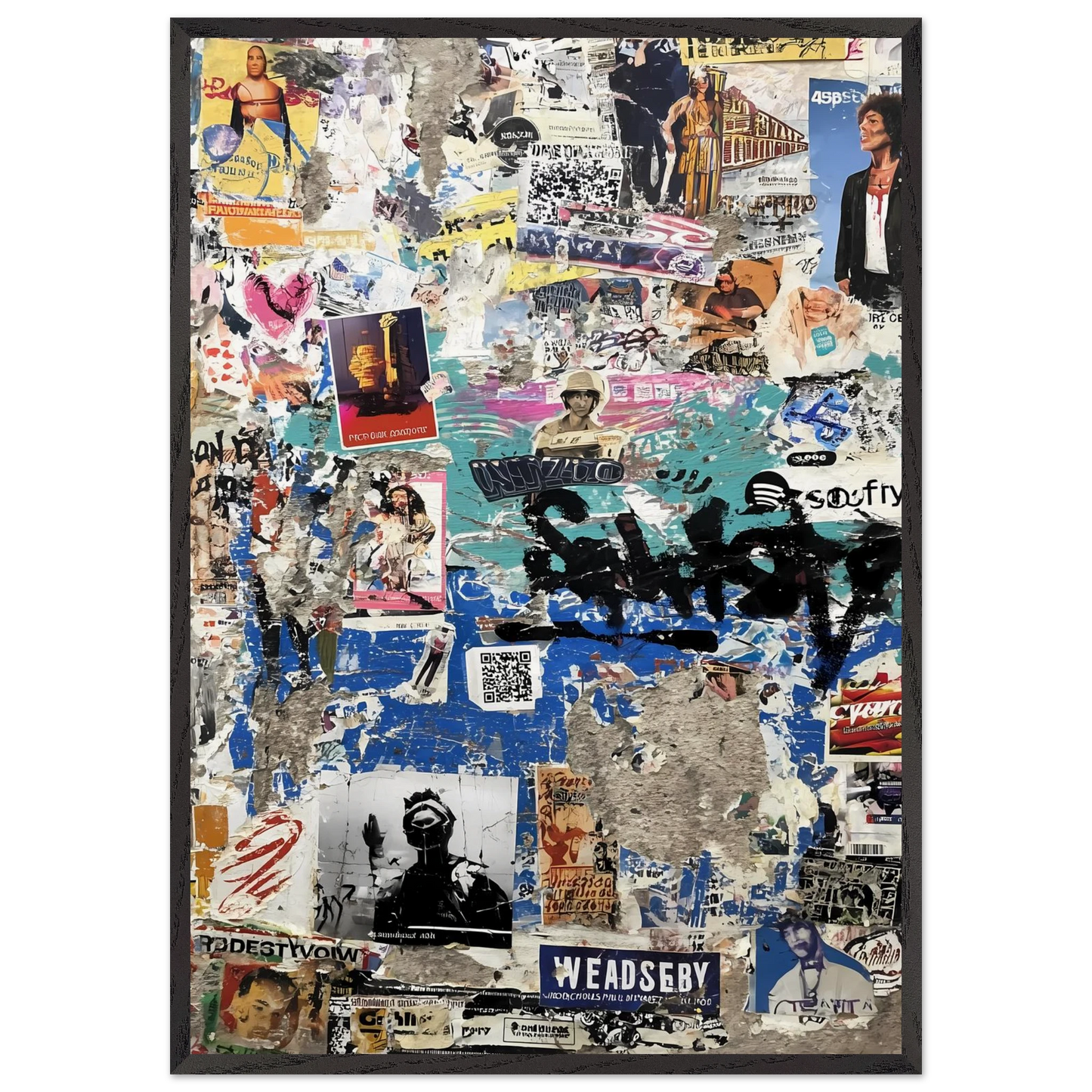 Le Mur Affiché — tableau encadré bois — art mural STNCL