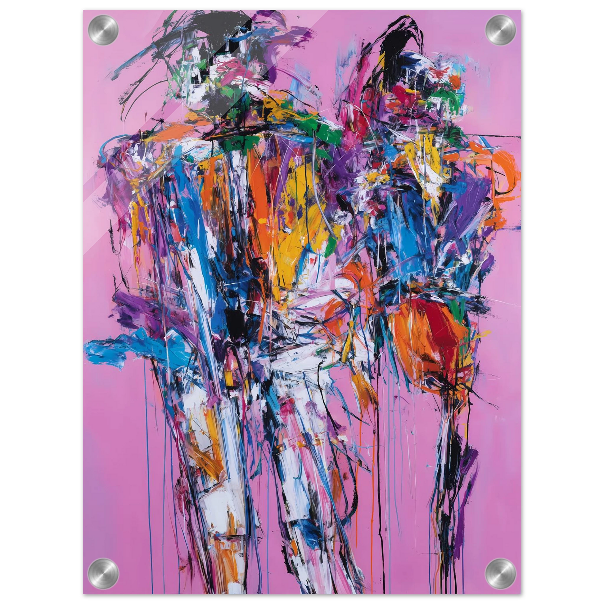 Duo en Tumulte — tableau plexiglas — vue 3 — art mural STNCL