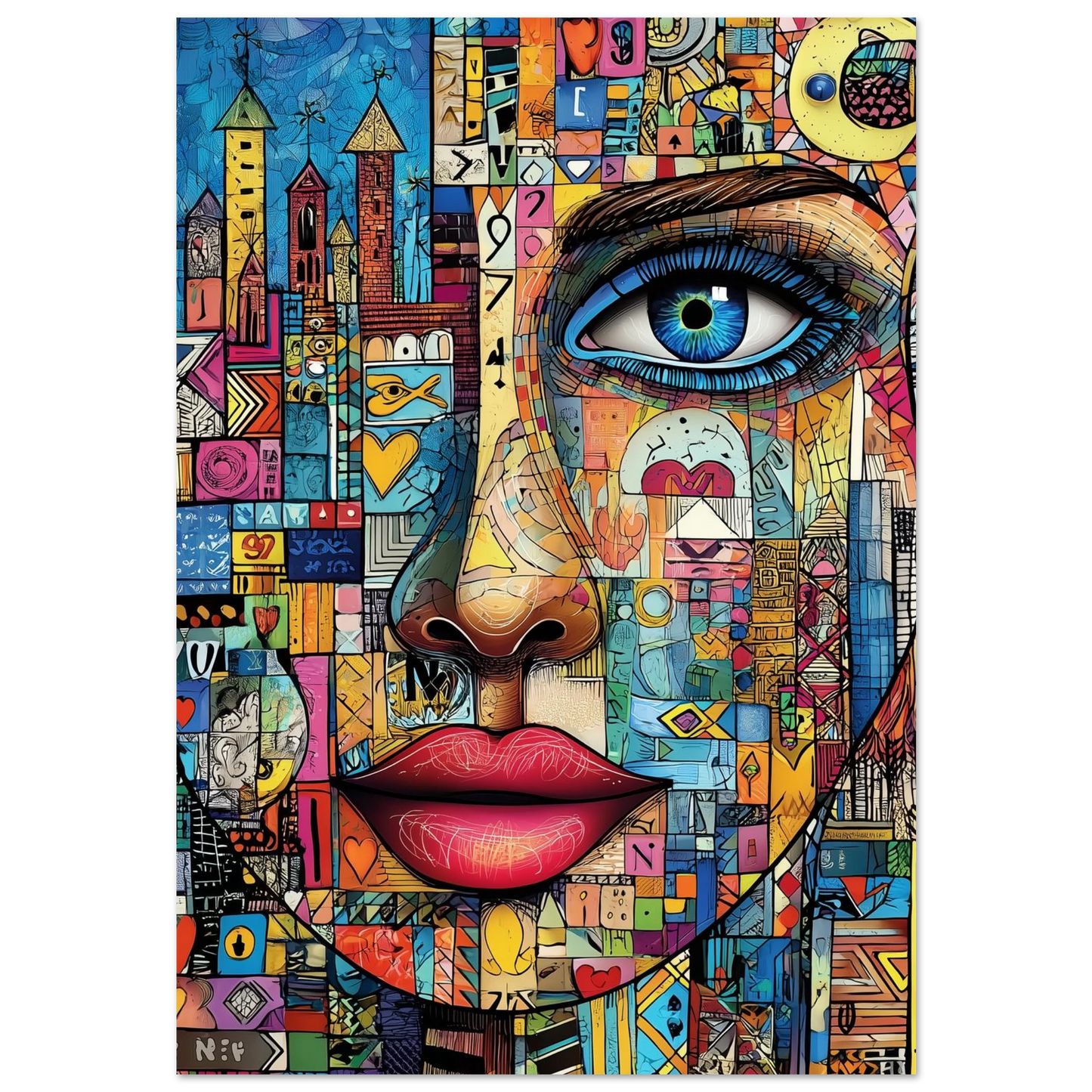 Regard Fragmenté Vivant — tableau aluminium — art mural STNCL