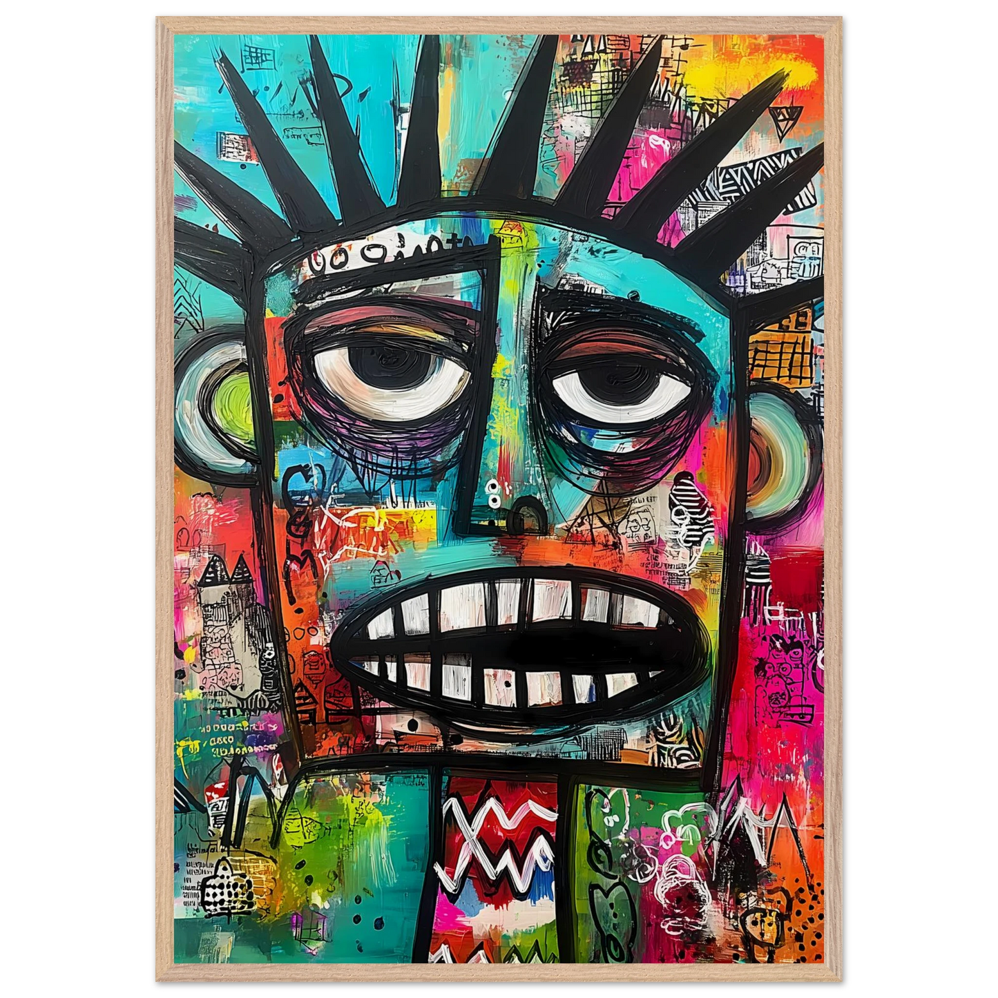 Le Cri Muet — tableau encadré bois — vue 6 — art mural STNCL