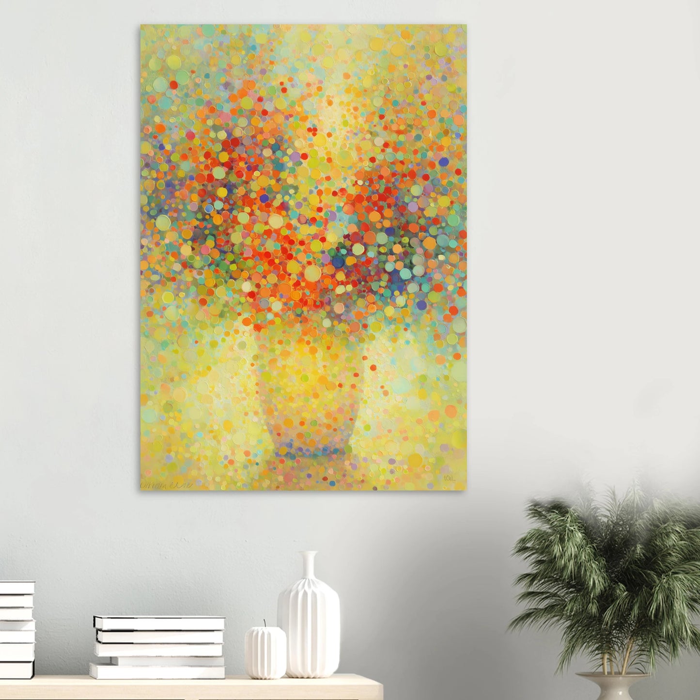 Floraison Pointilliste — affiche d'art — vue 6 — art mural STNCL