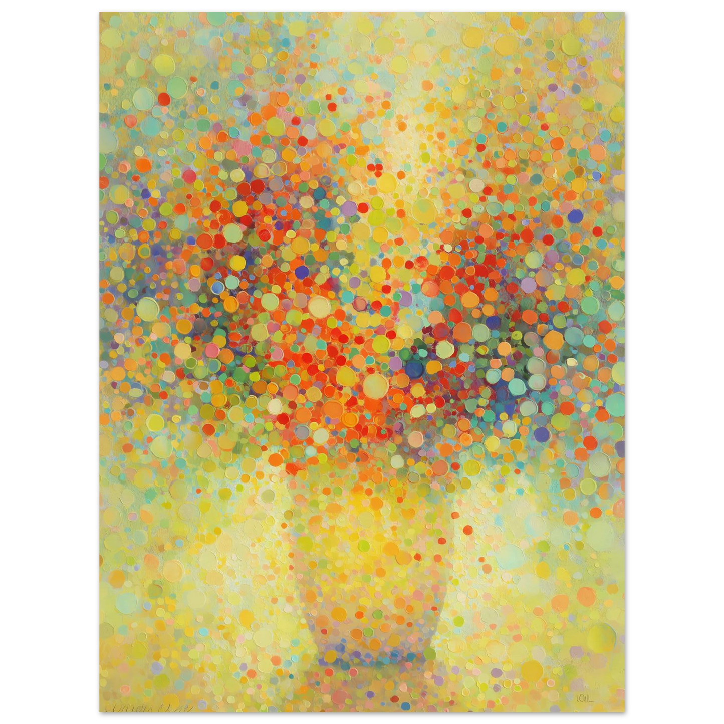 Floraison Pointilliste — affiche d'art — vue 2 — art mural STNCL