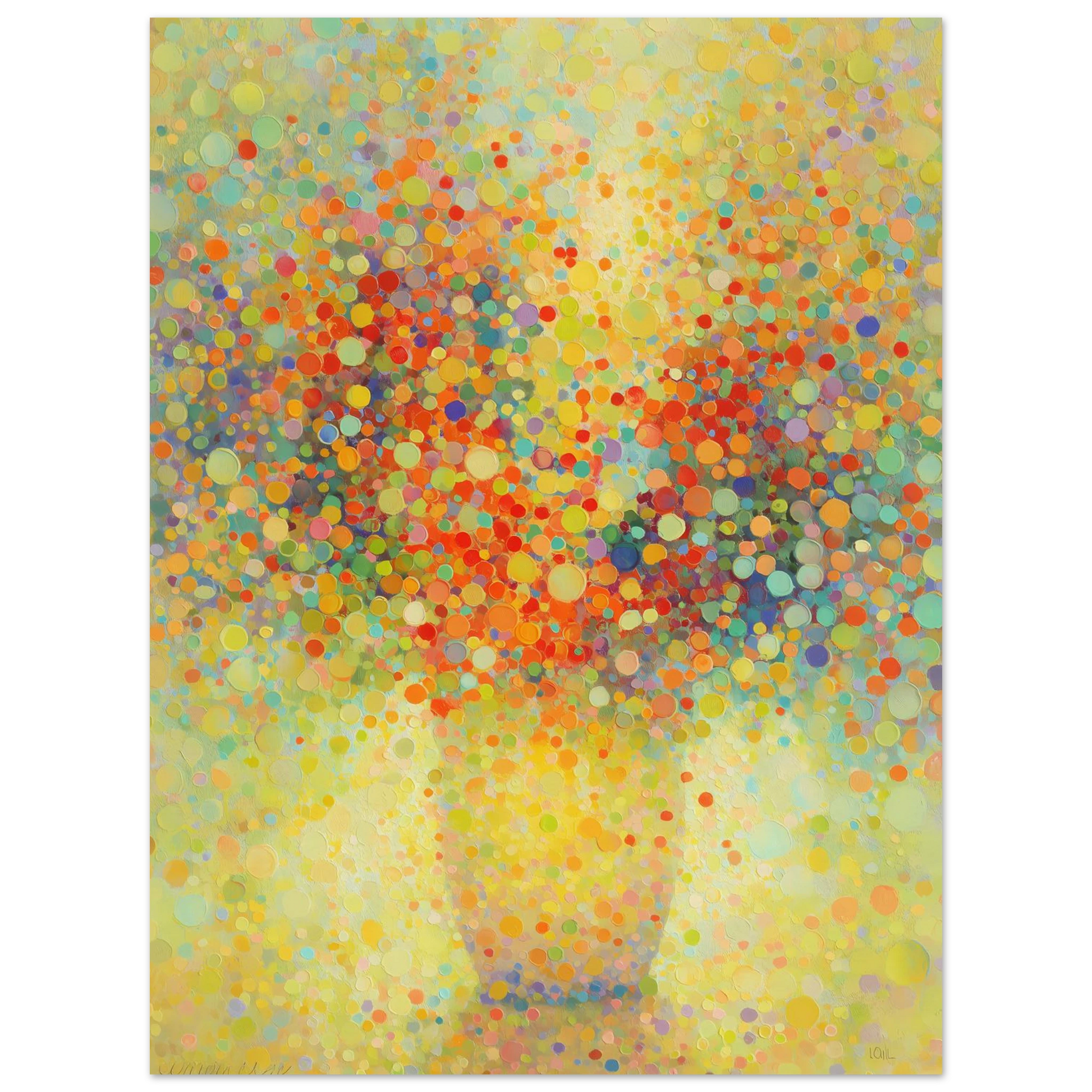 Floraison Pointilliste — affiche d'art — vue 2 — art mural STNCL