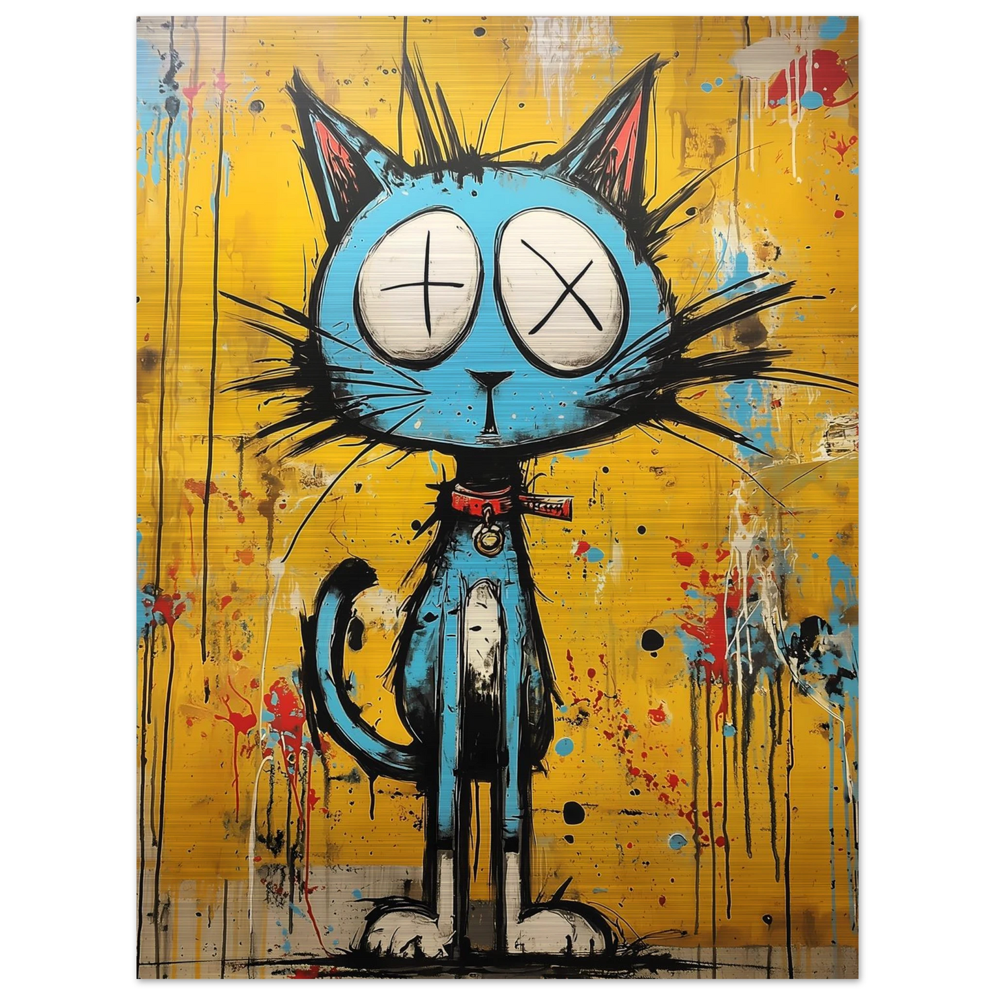 Matou des Murs — tableau aluminium — vue 2 — art mural STNCL